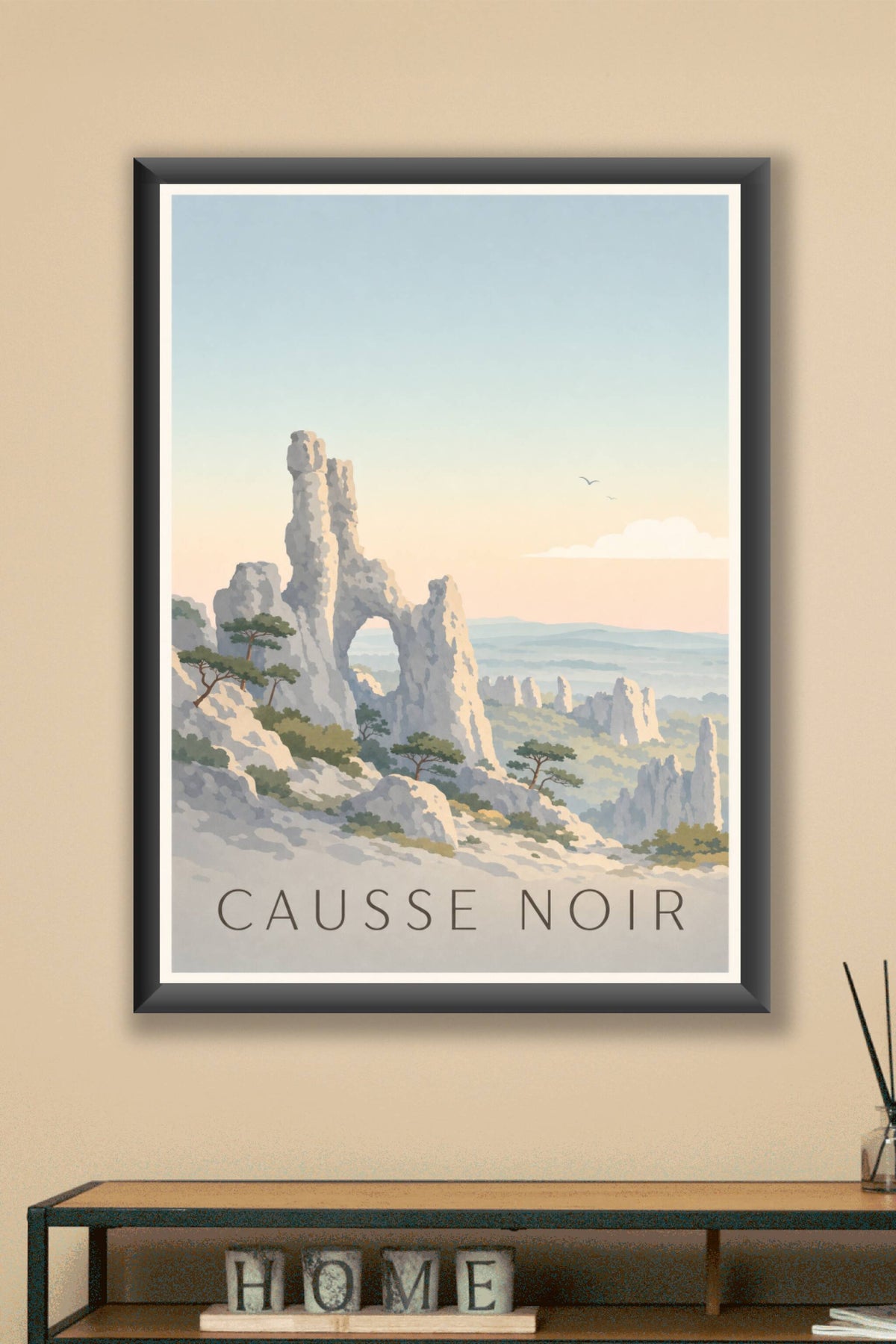 Affiche du Causse Noir - Poster de Montpellier-le-Vieux