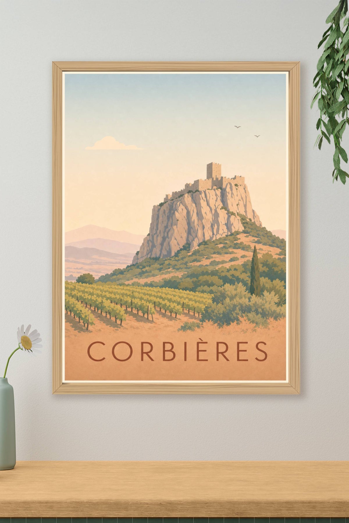 Affiche des Corbières - Poster des châteaux cathares