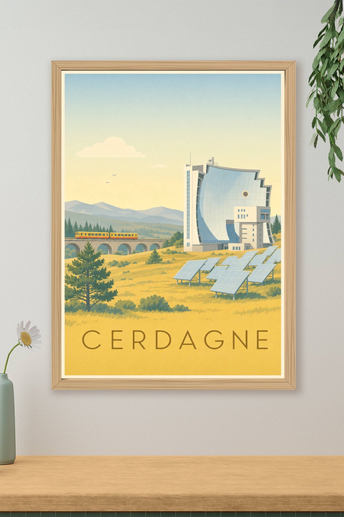 Affiche de Cerdagne, poster four solaire d'Odeillo