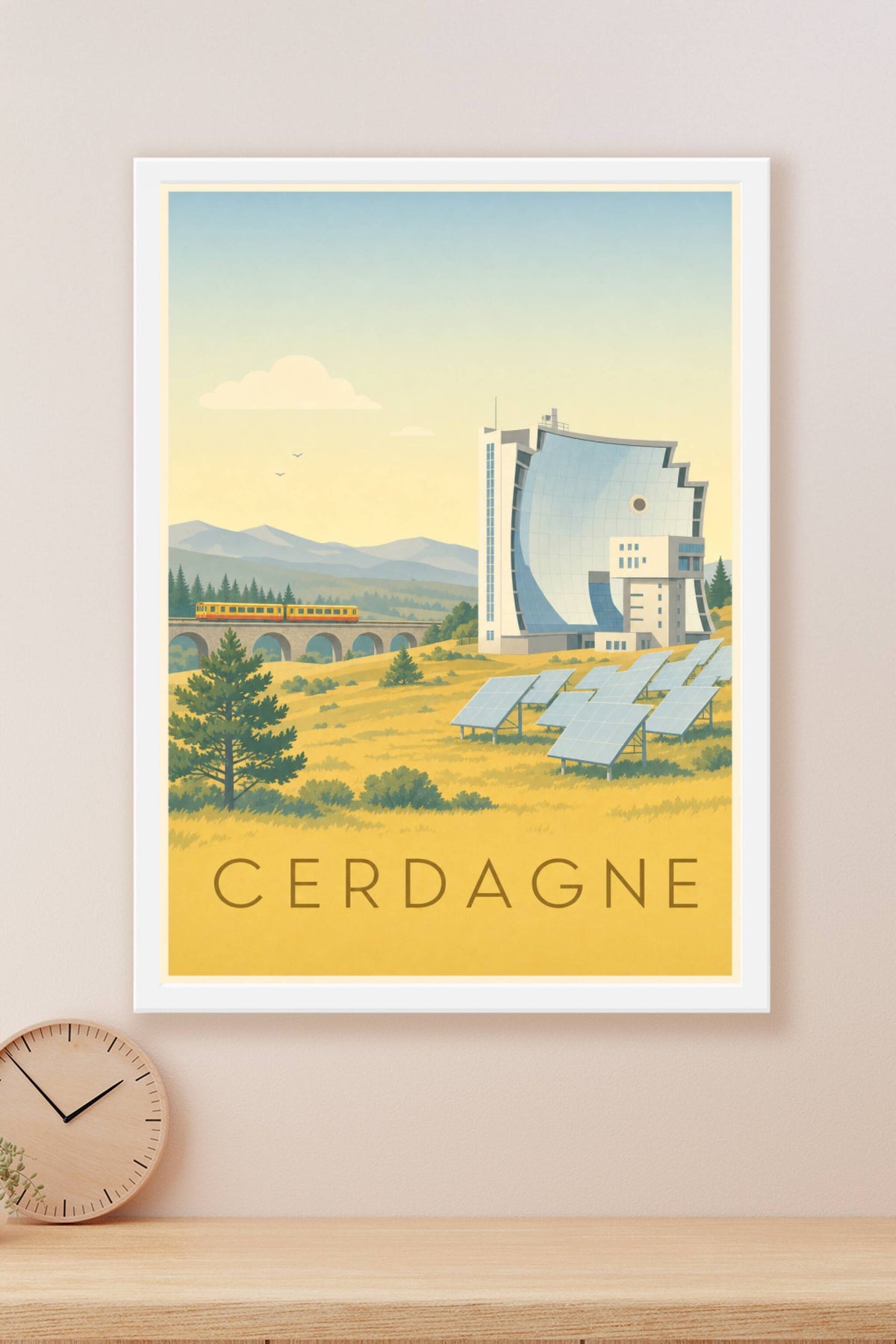 Affiche de Cerdagne, poster four solaire d'Odeillo
