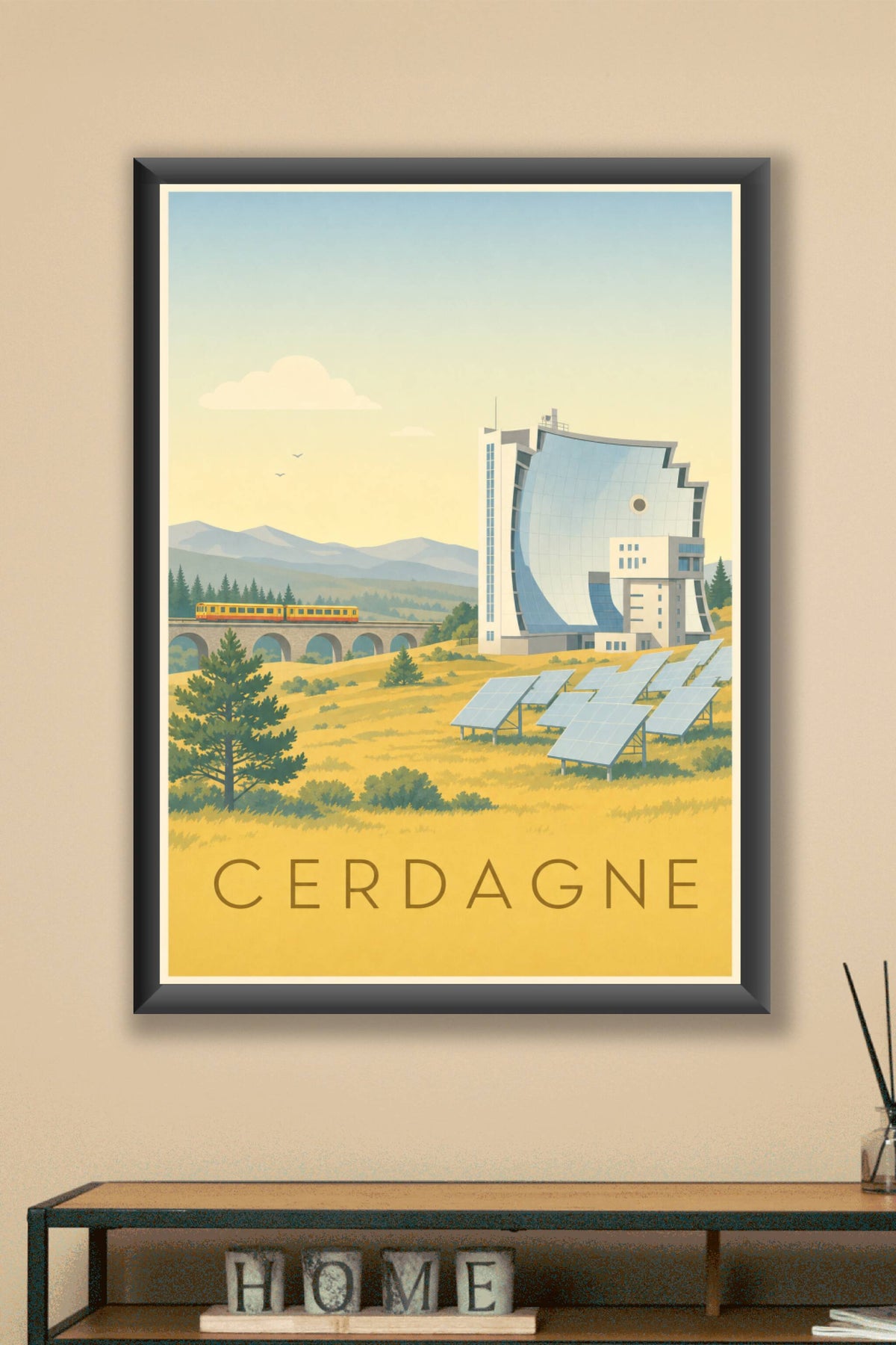Affiche de Cerdagne, poster four solaire d'Odeillo