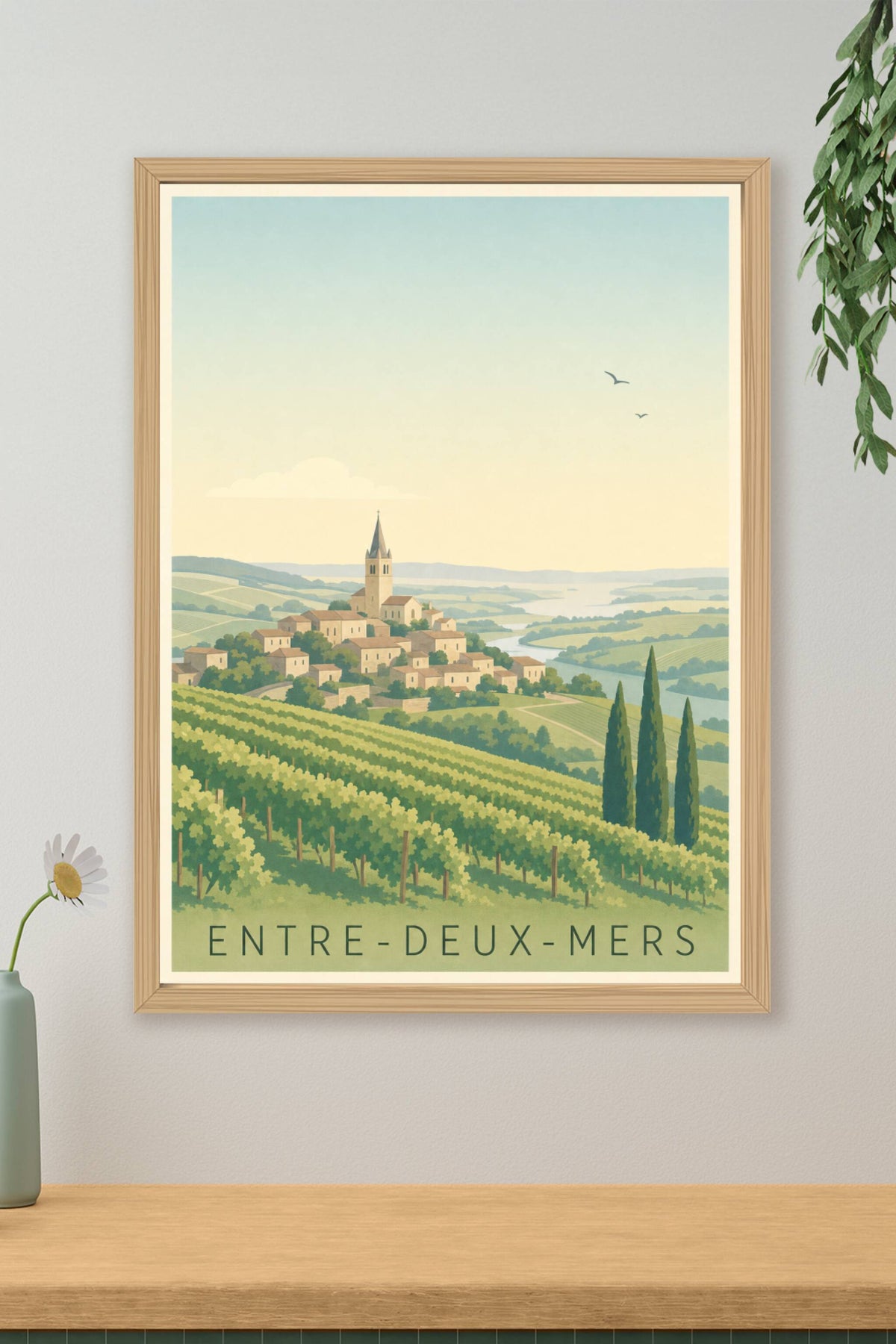 Affiche de l'Entre-deux-Mers - Poster des vignes de Bordeaux