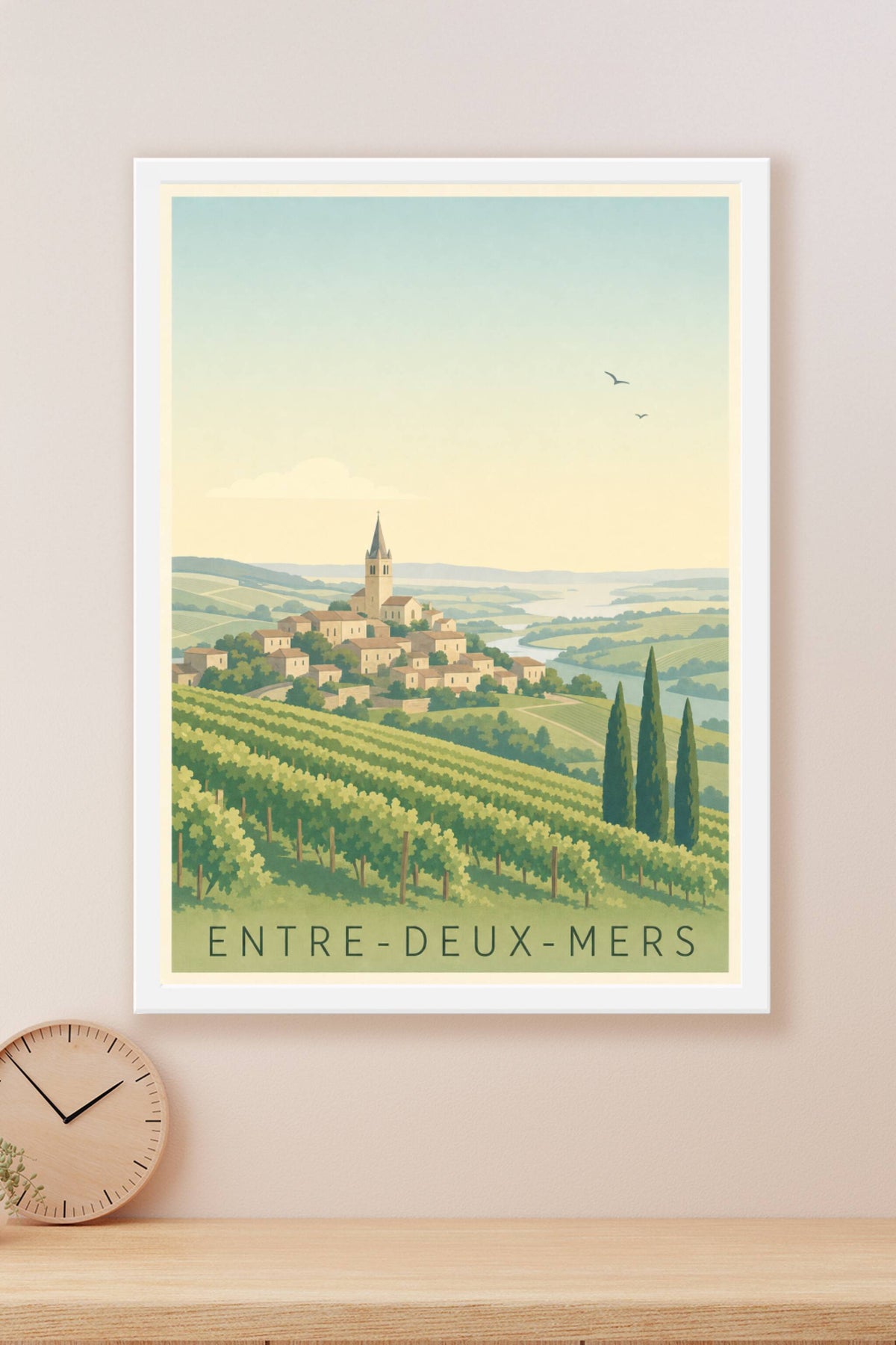 Affiche de l'Entre-deux-Mers - Poster des vignes de Bordeaux