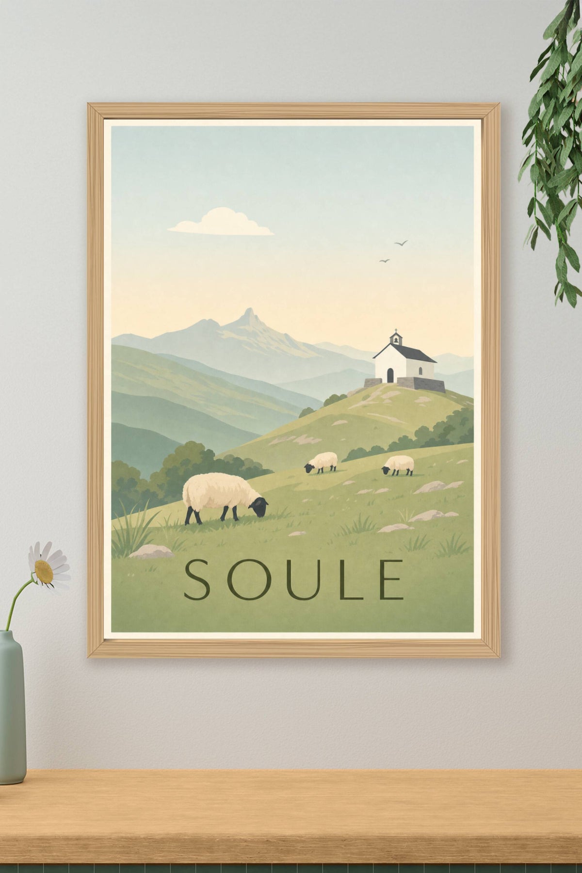 Affiche de la Soule - Poster de la montagne basque