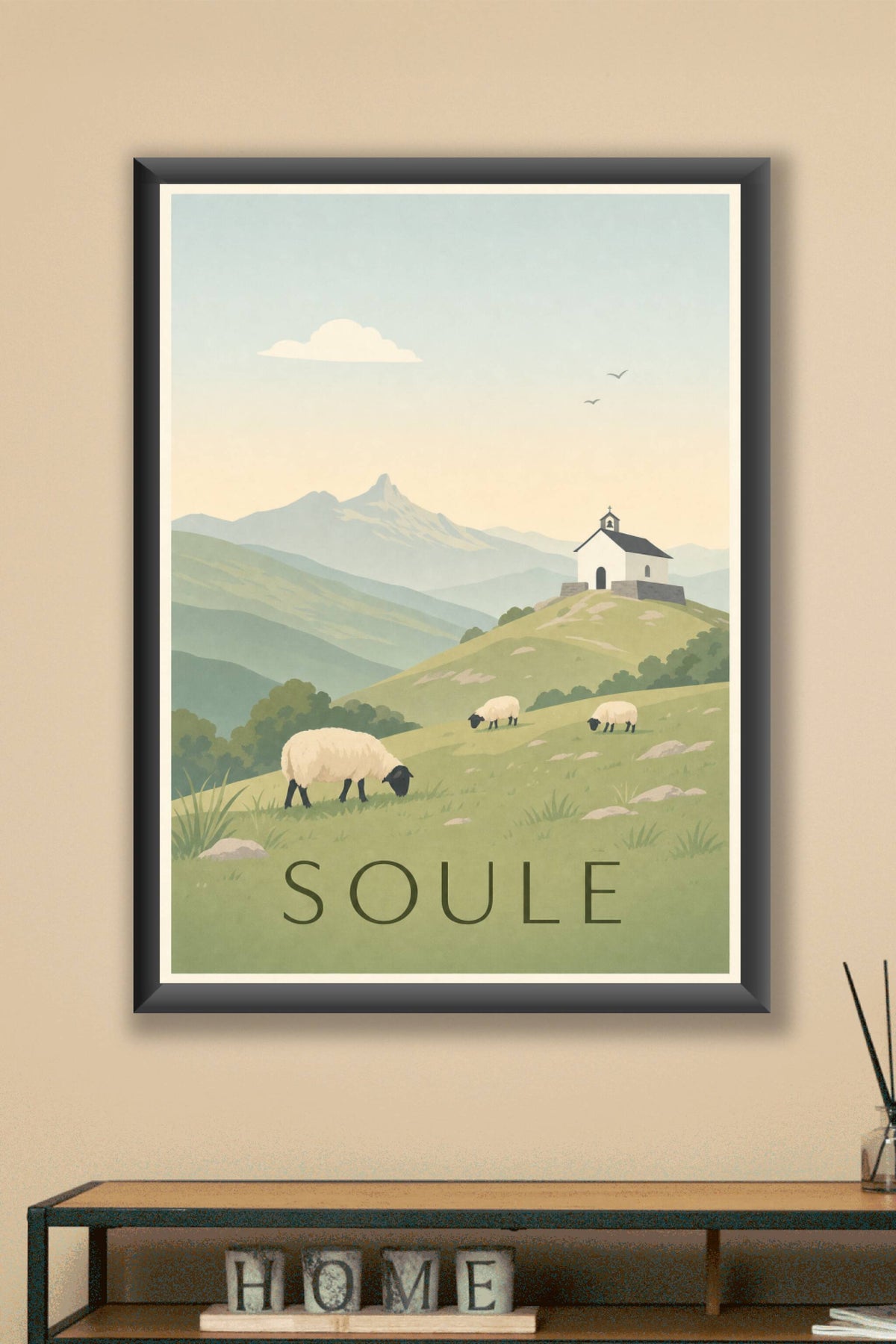 Affiche de la Soule - Poster de la montagne basque