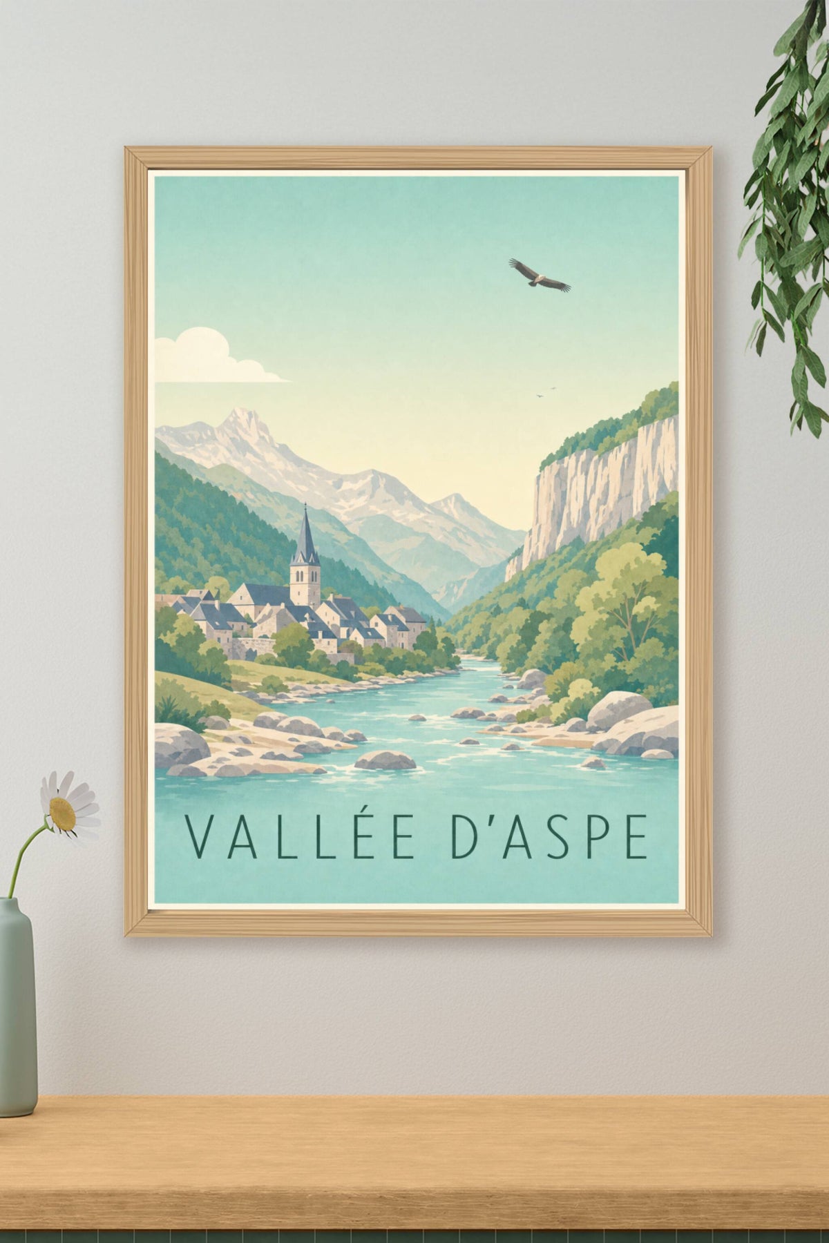 Affiche de la Vallée d'Aspe - Poster des Pyrénées