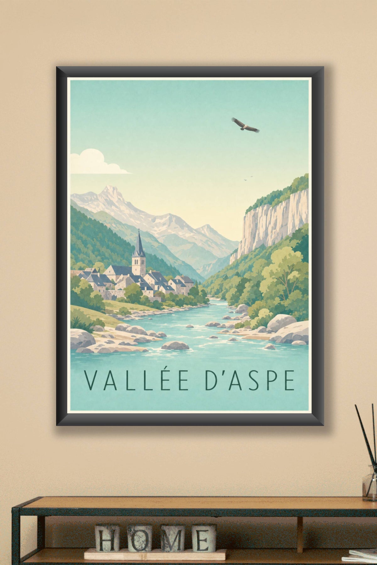 Affiche de la Vallée d'Aspe - Poster des Pyrénées