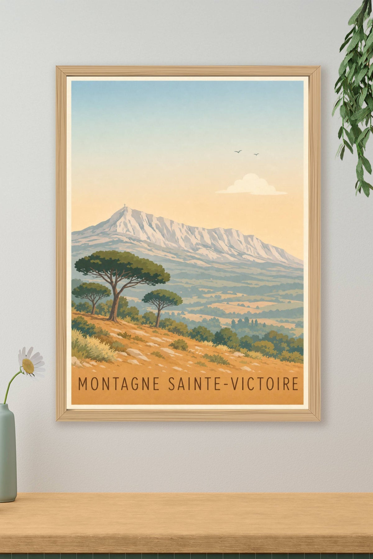 Affiche de la Montagne Sainte-Victoire - Poster d'Aix-en-Provence