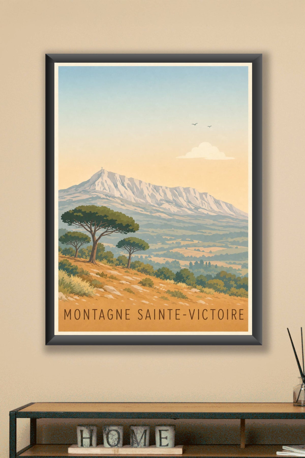 Affiche de la Montagne Sainte-Victoire - Poster d'Aix-en-Provence