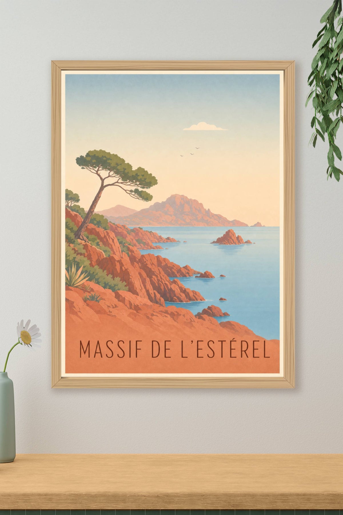 Affiche du Massif de l'Estérel - Poster du pic du Cap Roux