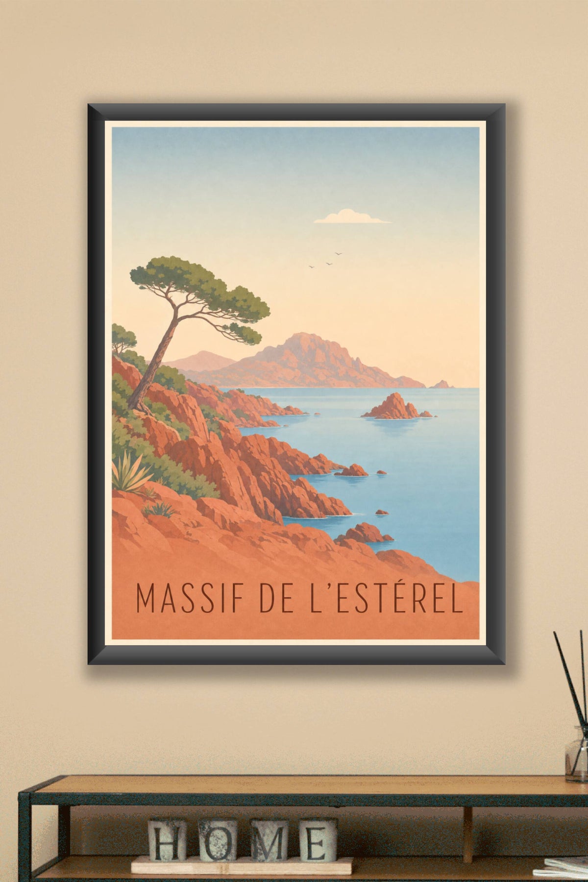 Affiche du Massif de l'Estérel - Poster du pic du Cap Roux