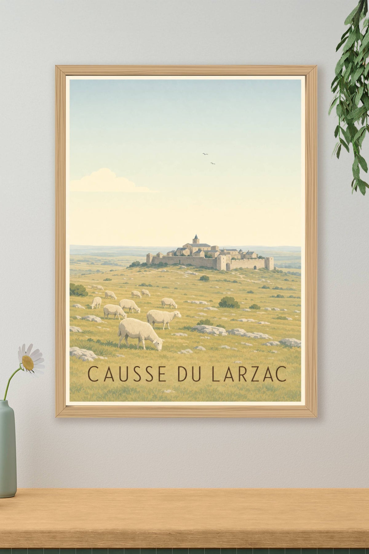 Affiche du Causse du Larzac - Poster de La Couvertoirade