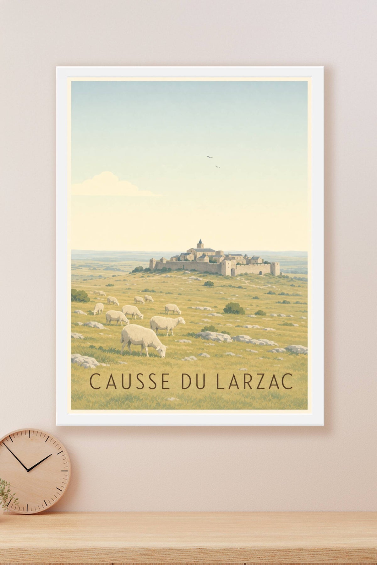 Affiche du Causse du Larzac - Poster de La Couvertoirade