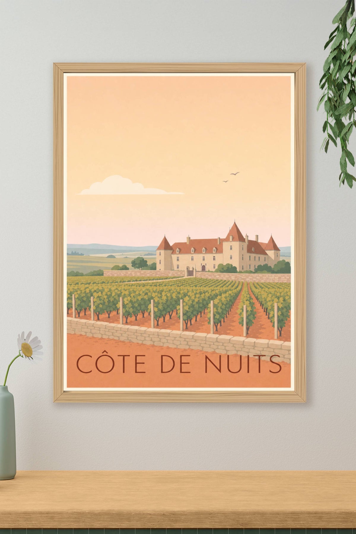 Affiche de la Côte de Nuits - Poster du Clos de Vougeot