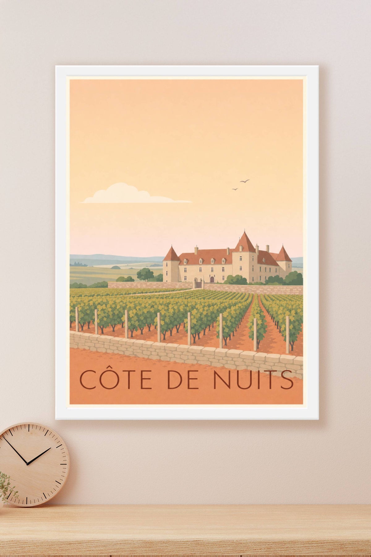 Affiche de la Côte de Nuits - Poster du Clos de Vougeot