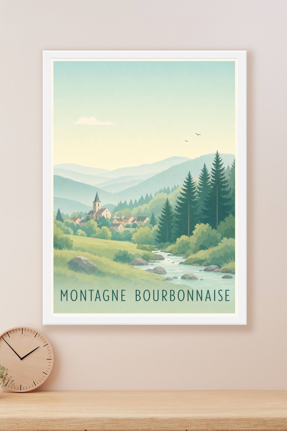 Affiche de la Montagne bourbonnaise - Poster de Vichy