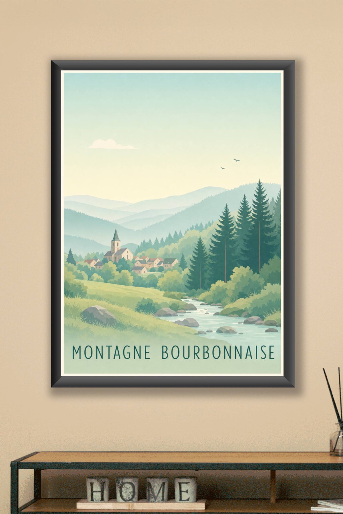 Affiche de la Montagne bourbonnaise - Poster de Vichy