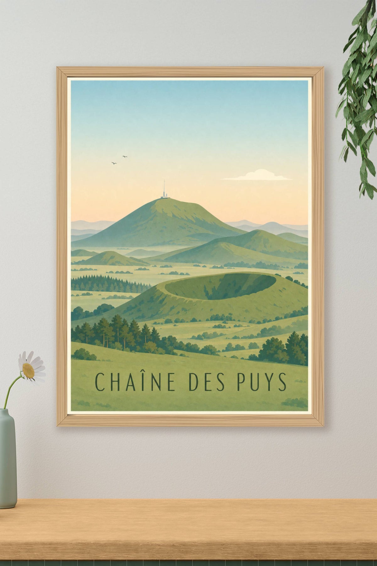 Affiche de la Chaîne des Puys - Poster du puy de Dôme