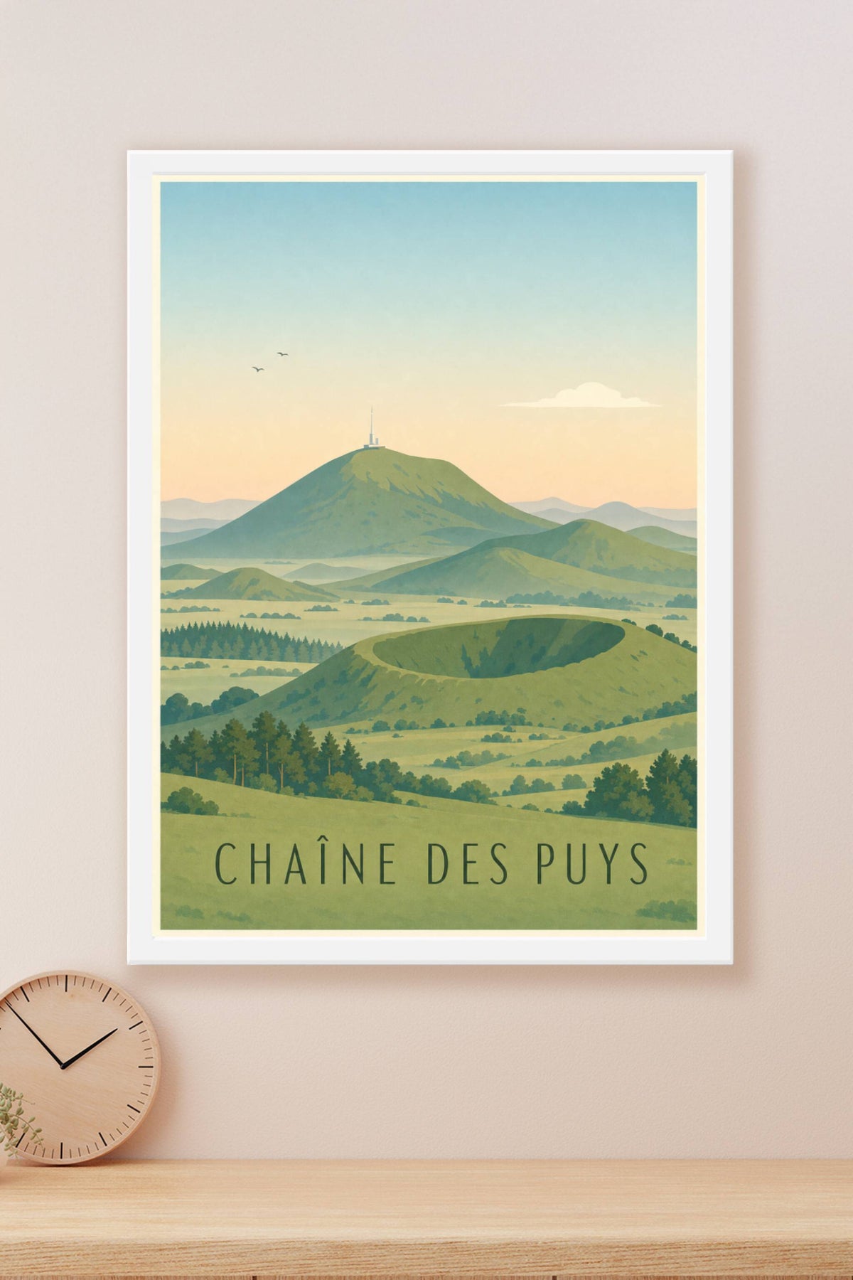Affiche de la Chaîne des Puys - Poster du puy de Dôme