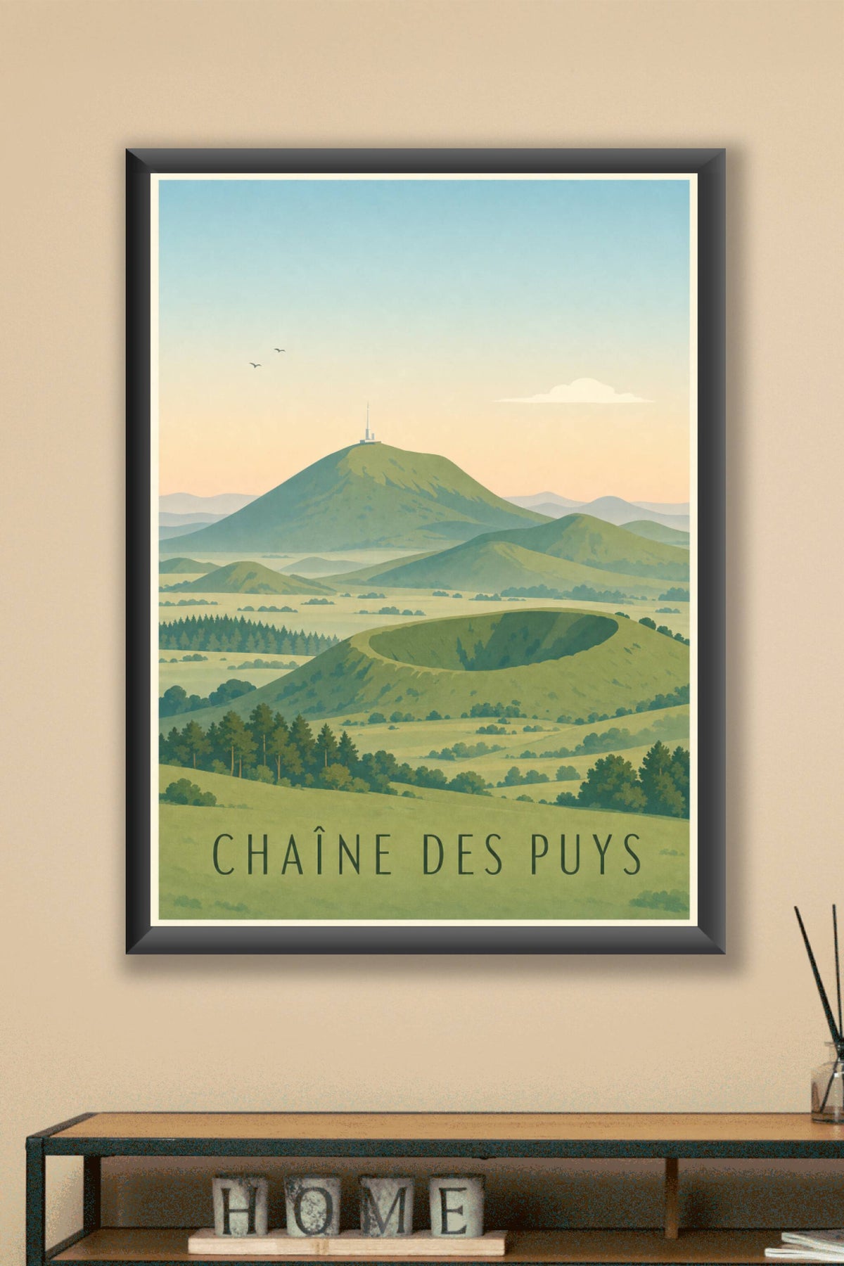 Affiche de la Chaîne des Puys - Poster du puy de Dôme