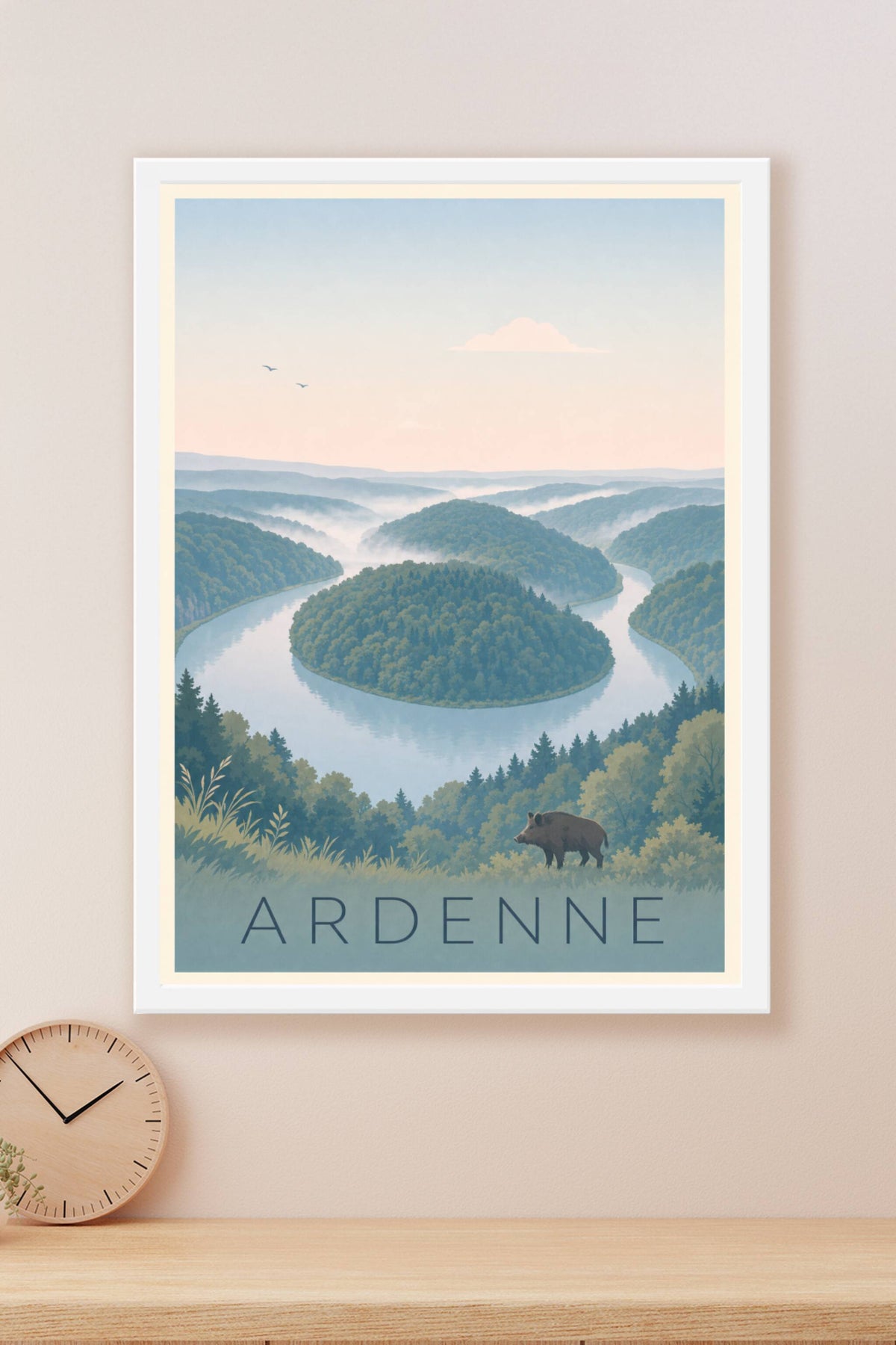 Affiche de l'Ardenne - Poster de la vallée de la Meuse