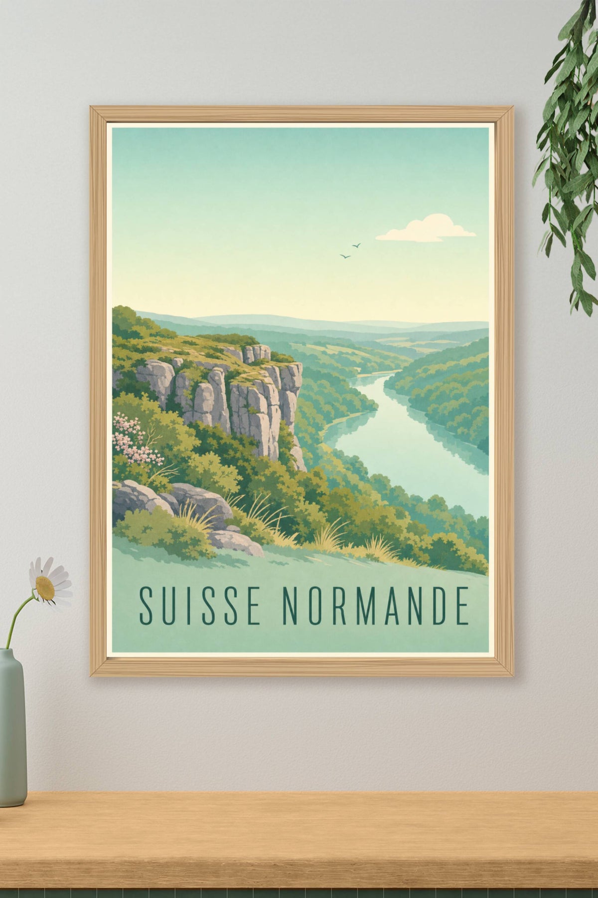 Affiche de la Suisse normande - Poster de la roche d'Oëtre