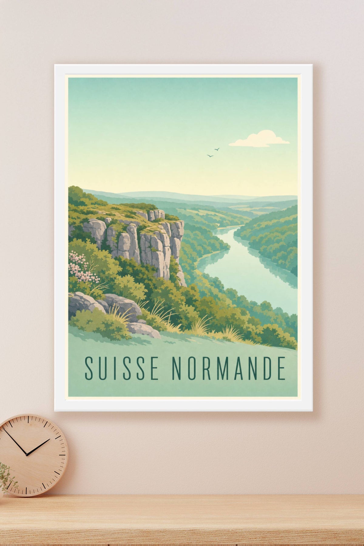 Affiche de la Suisse normande - Poster de la roche d'Oëtre