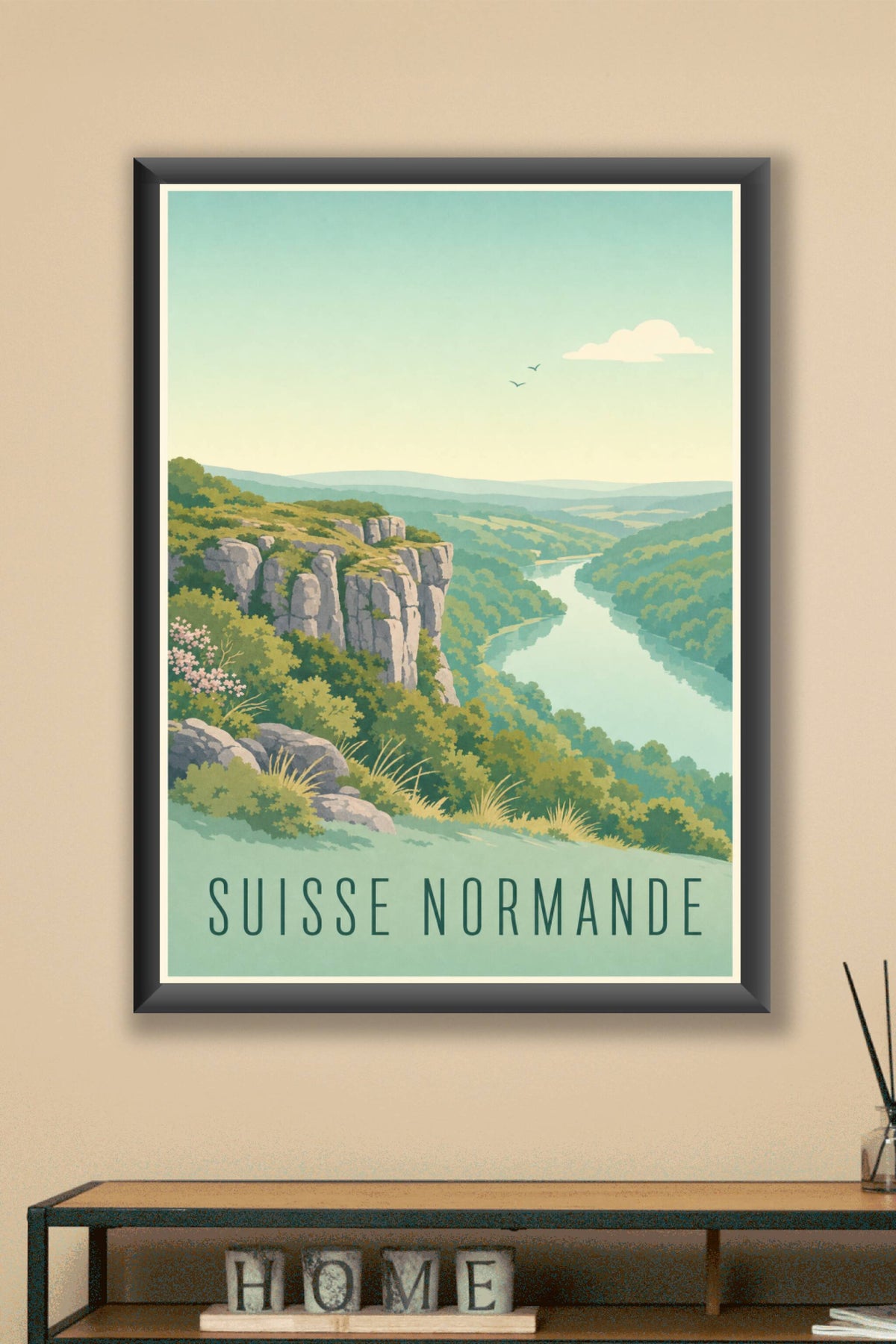 Affiche de la Suisse normande - Poster de la roche d'Oëtre