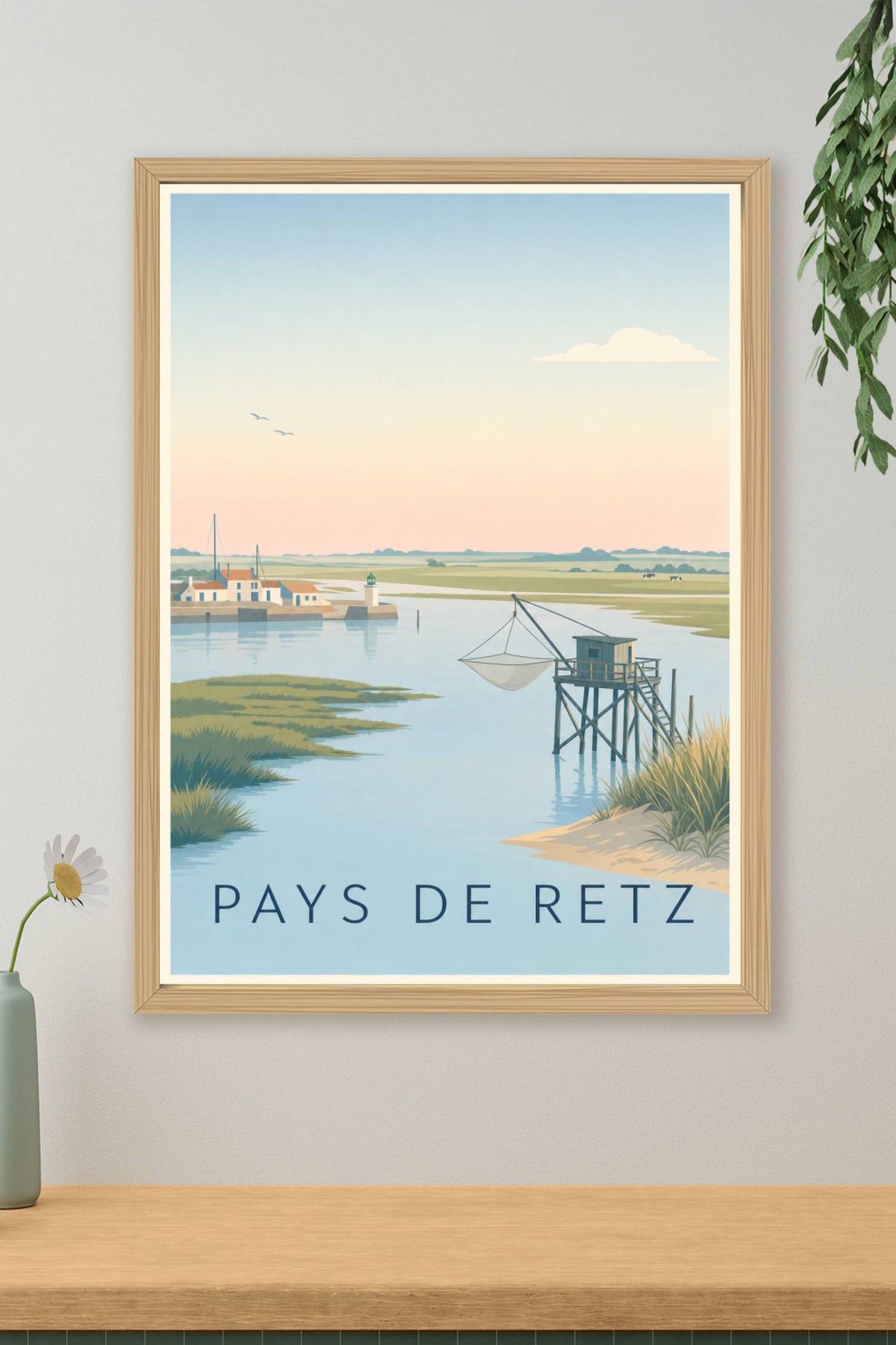 Affiche du Pays de Retz - Poster de la baie de Bourgneuf