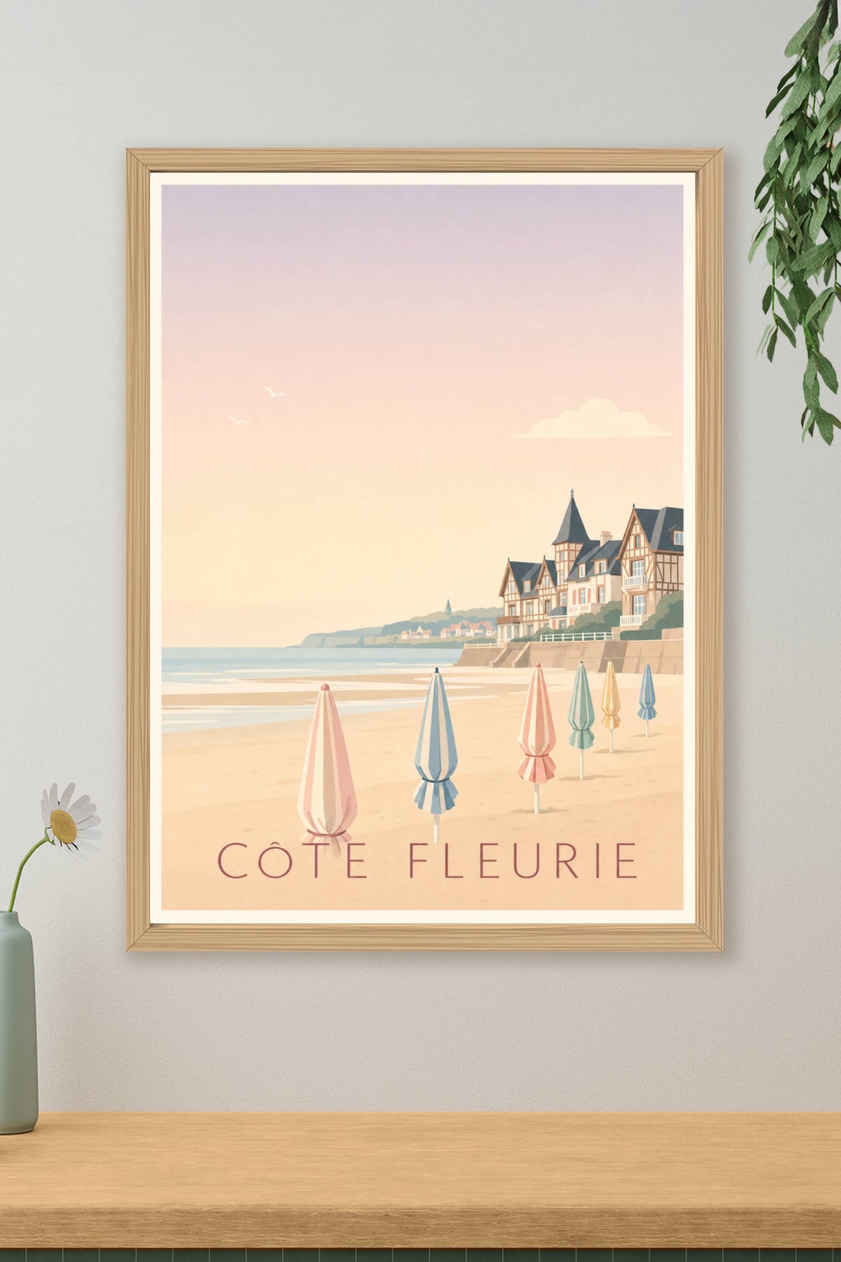 Affiche de la Côte Fleurie - Poster de Deauville