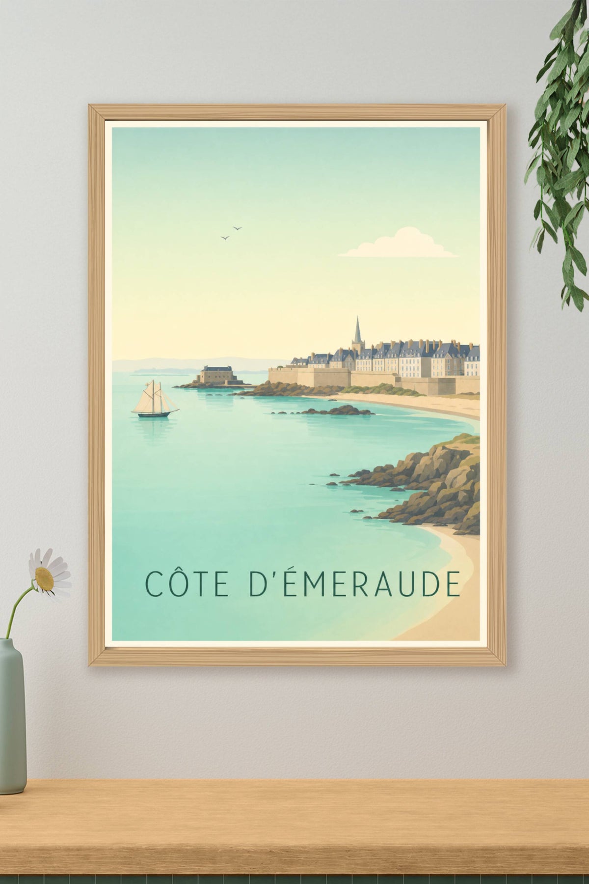 Affiche de la Côte d'Émeraude - Poster de Saint-Malo