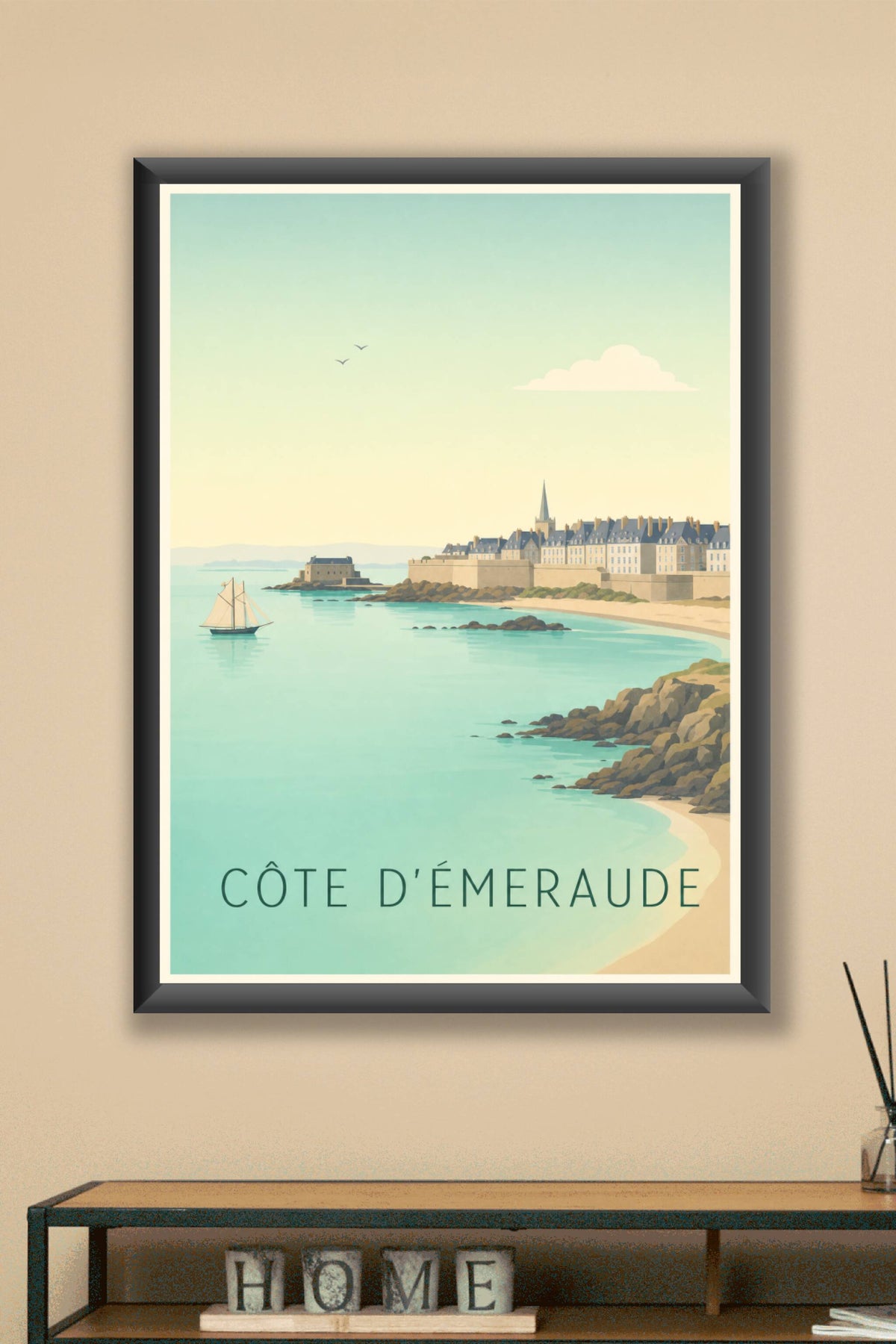 Affiche de la Côte d'Émeraude - Poster de Saint-Malo