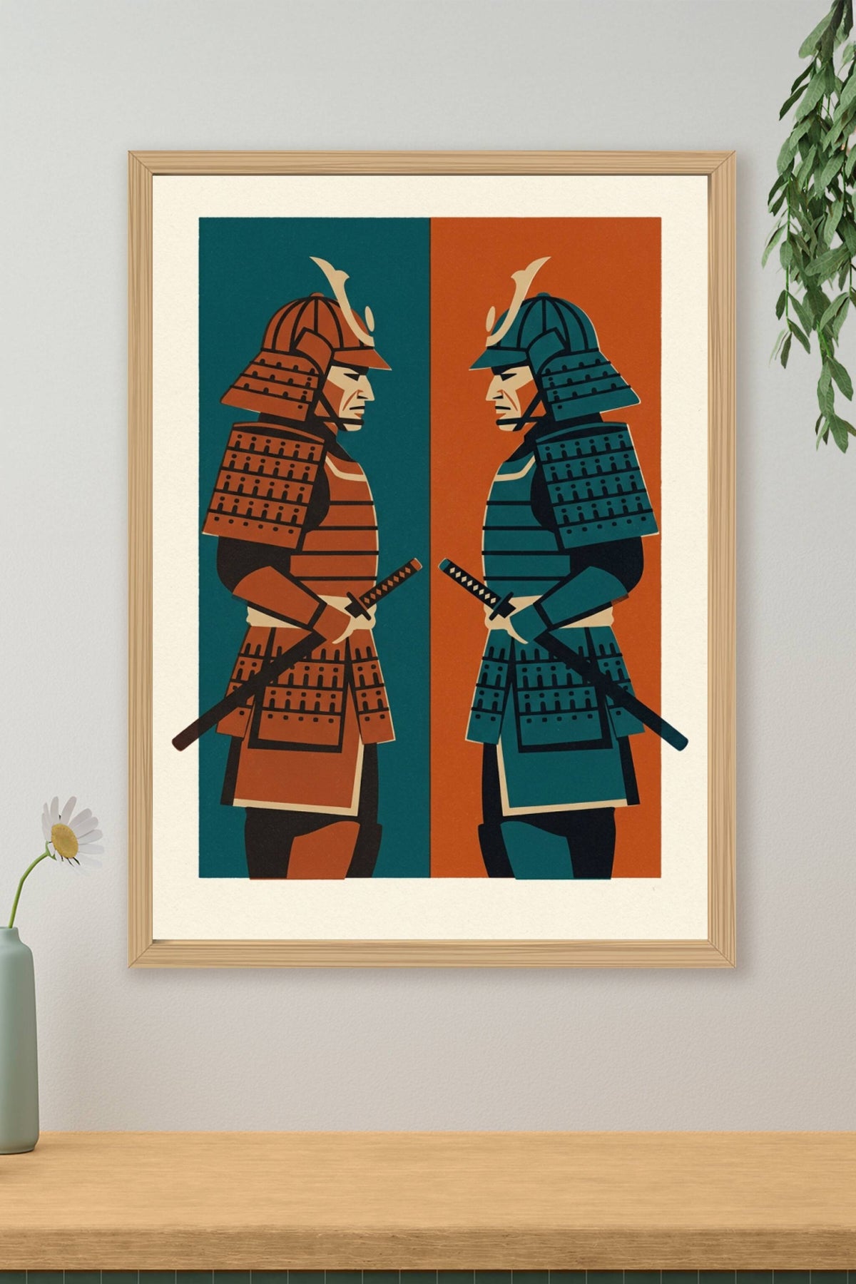 Affiche de Samouraïs Japonais, poster guerriers