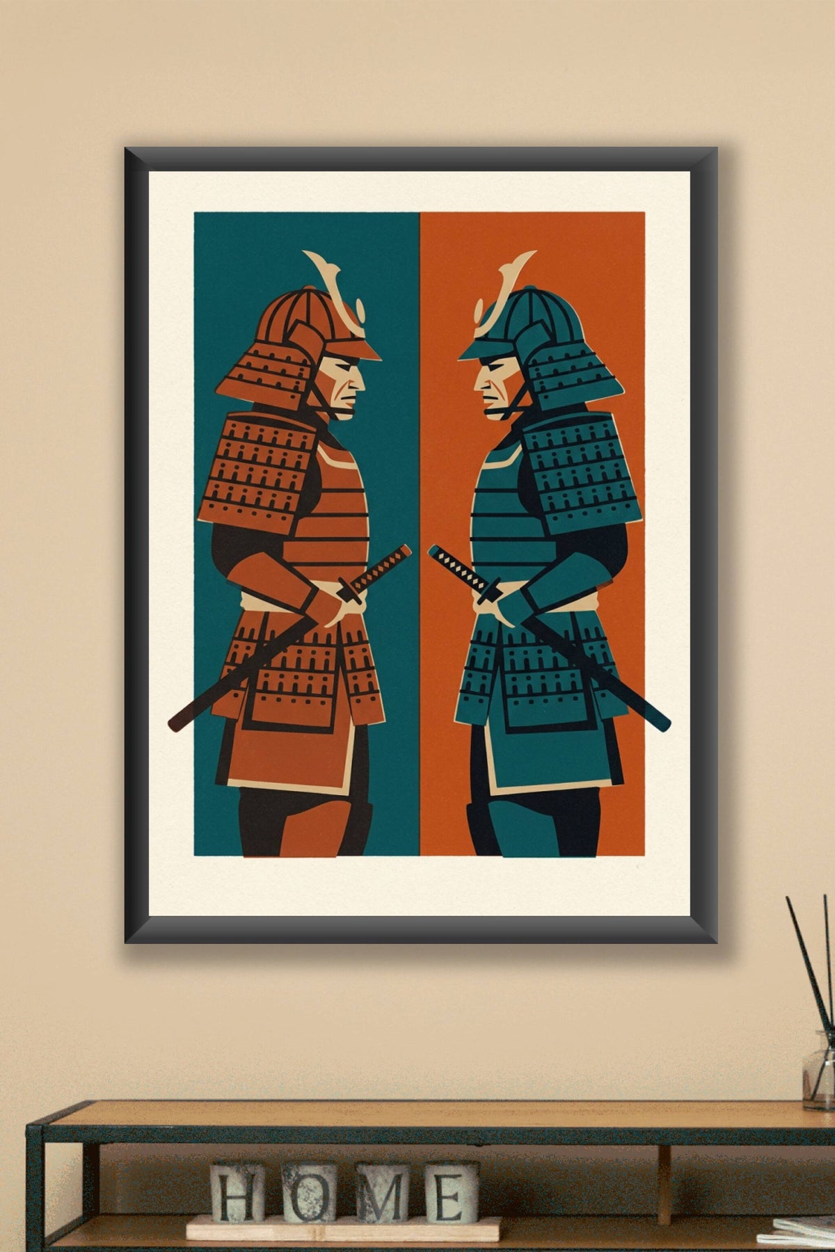 Affiche de Samouraïs Japonais, poster guerriers