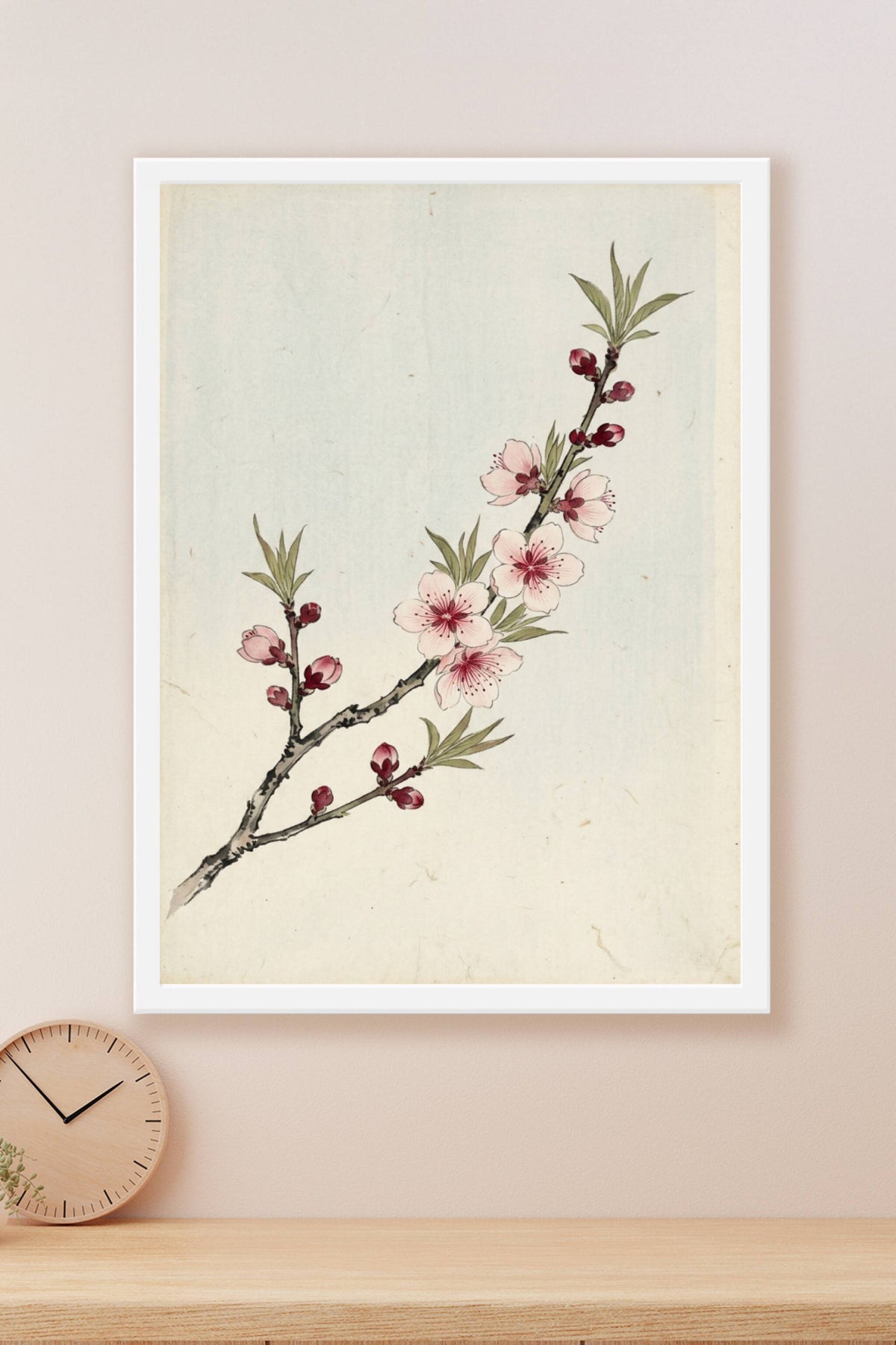 Affiche Branche de cerisier japonais, poster fleurs