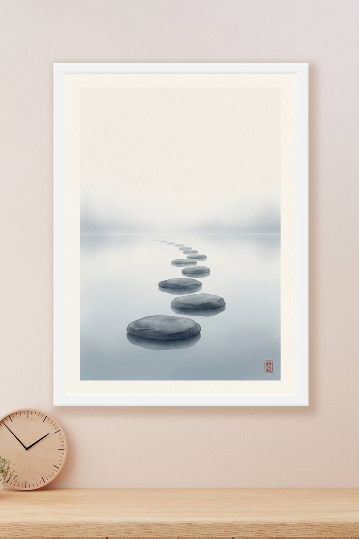 Poster de jardin japonais, pierres zen