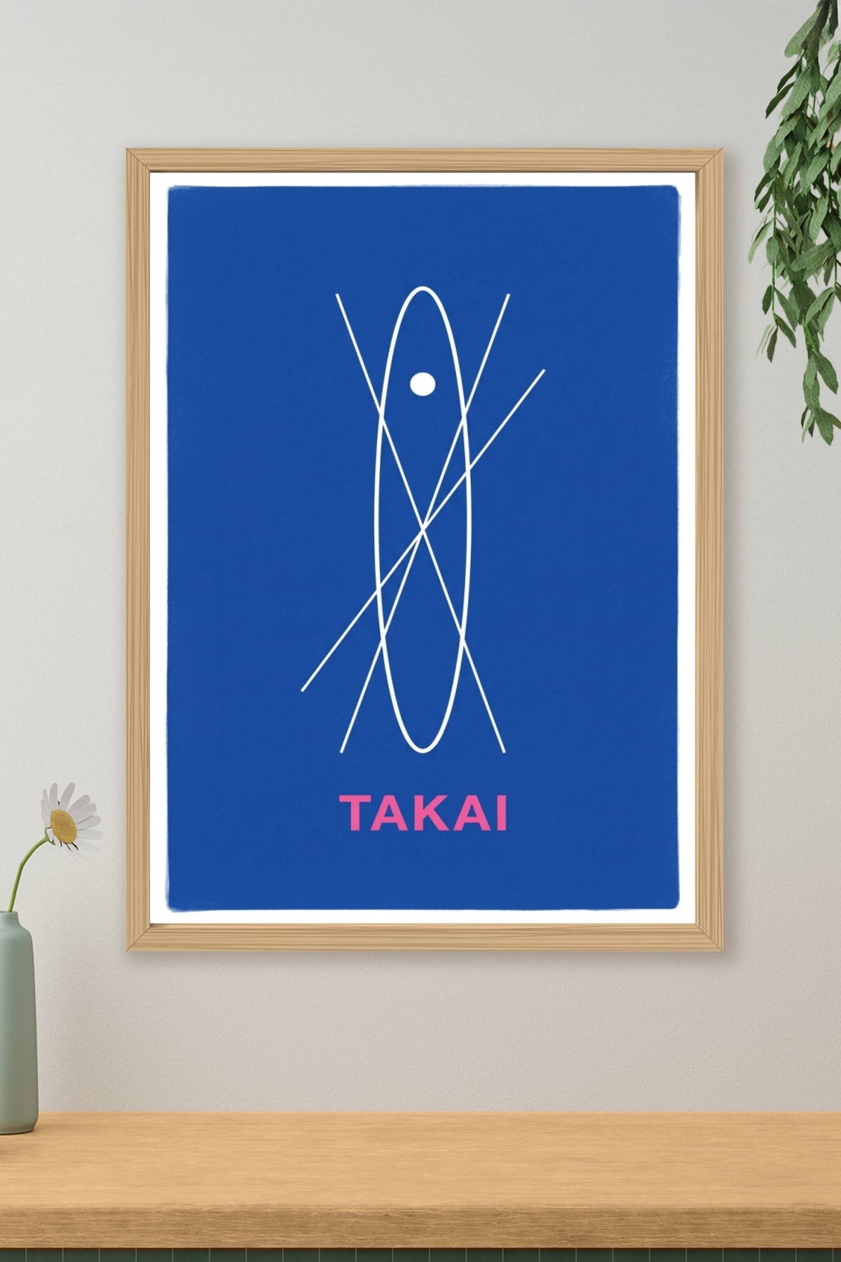 Affiche Takai, poster art japonais minimaliste