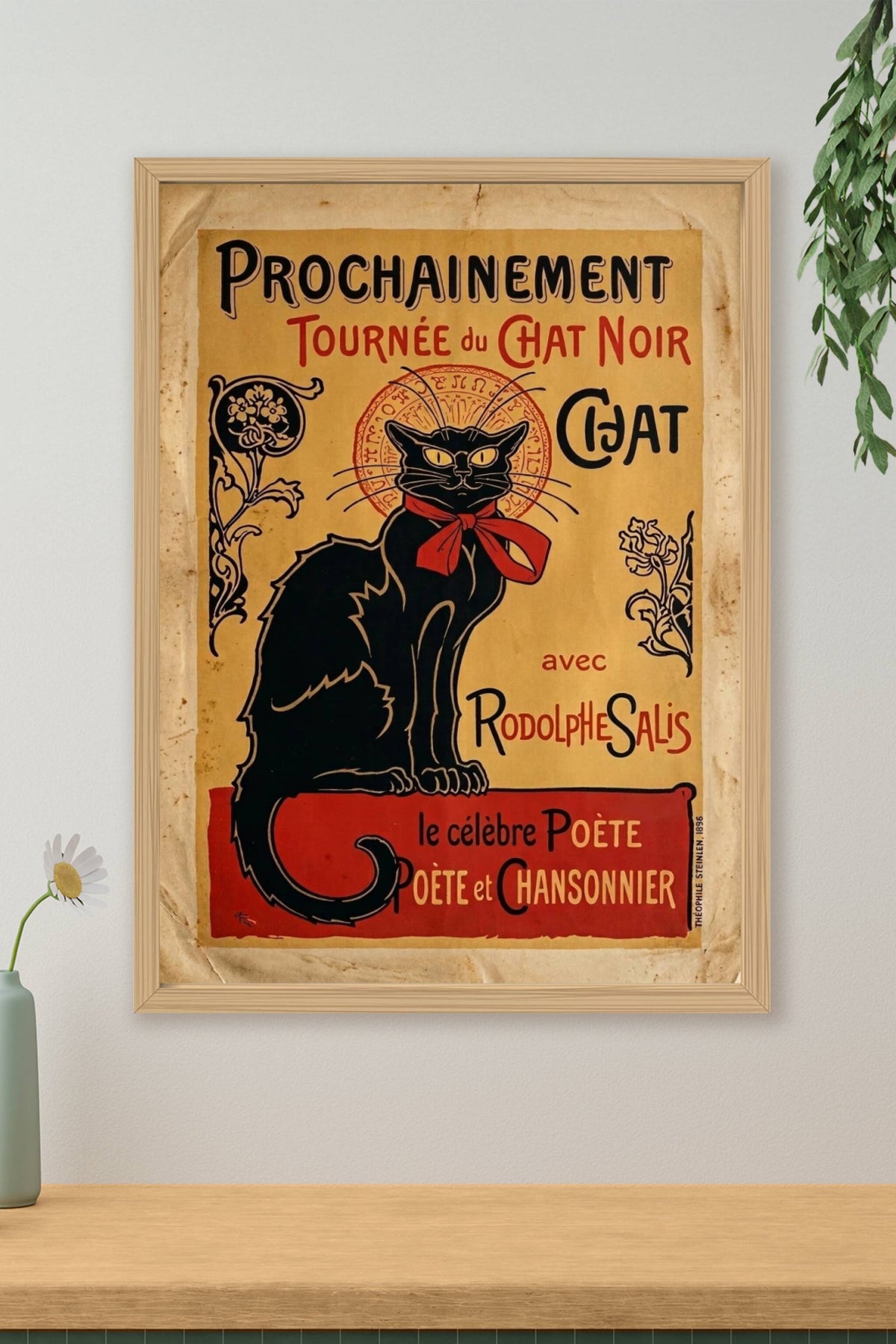 Affiche du Chat Noir, poster vintage Steinlen