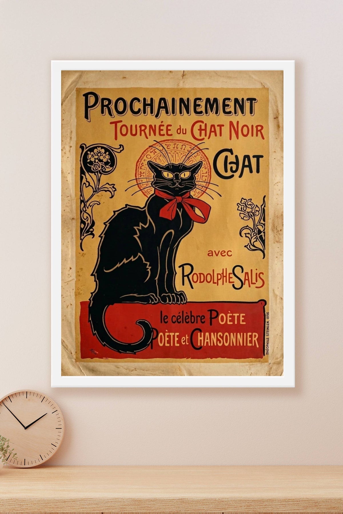 Affiche du Chat Noir, poster vintage Steinlen