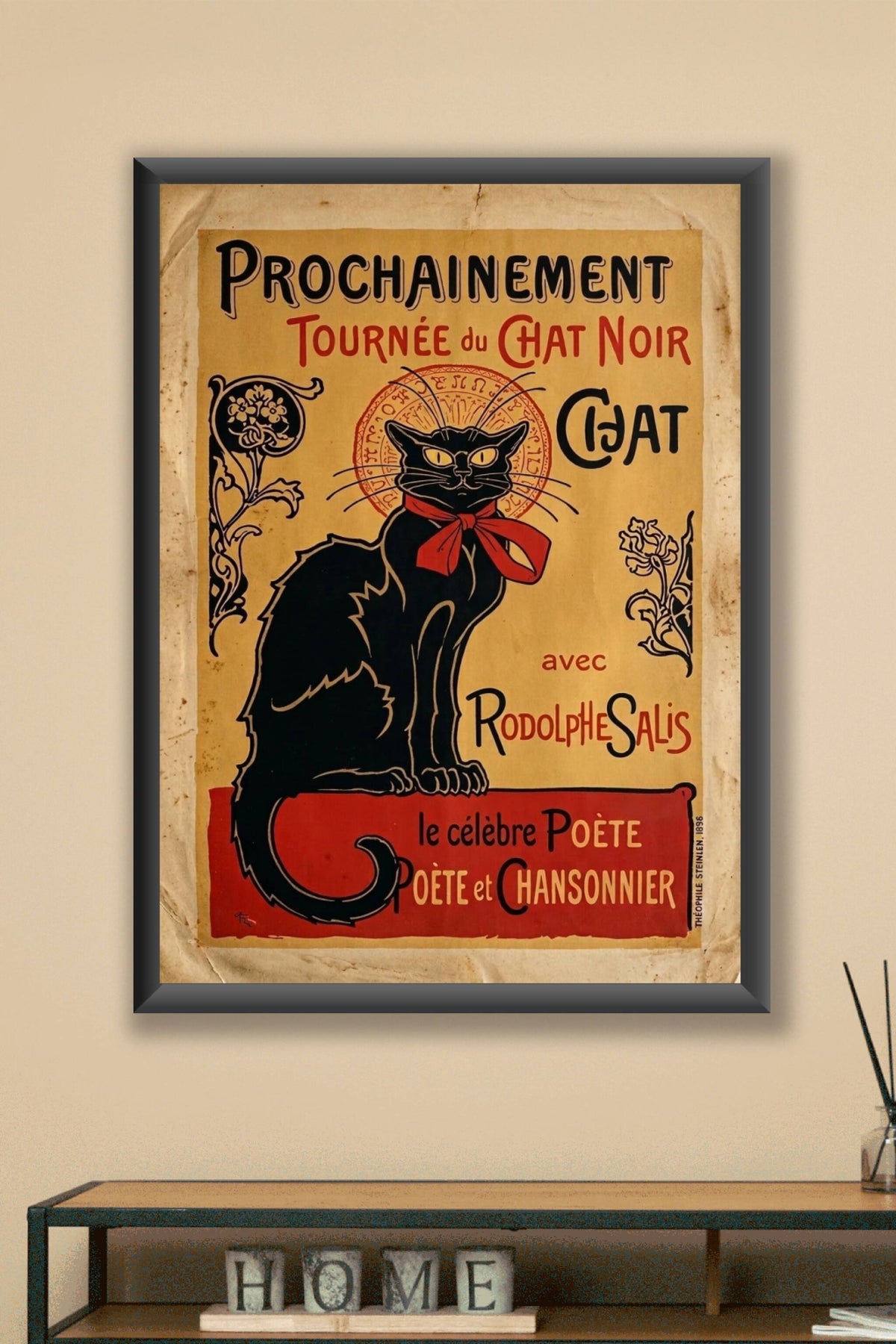 Affiche du Chat Noir, poster vintage Steinlen
