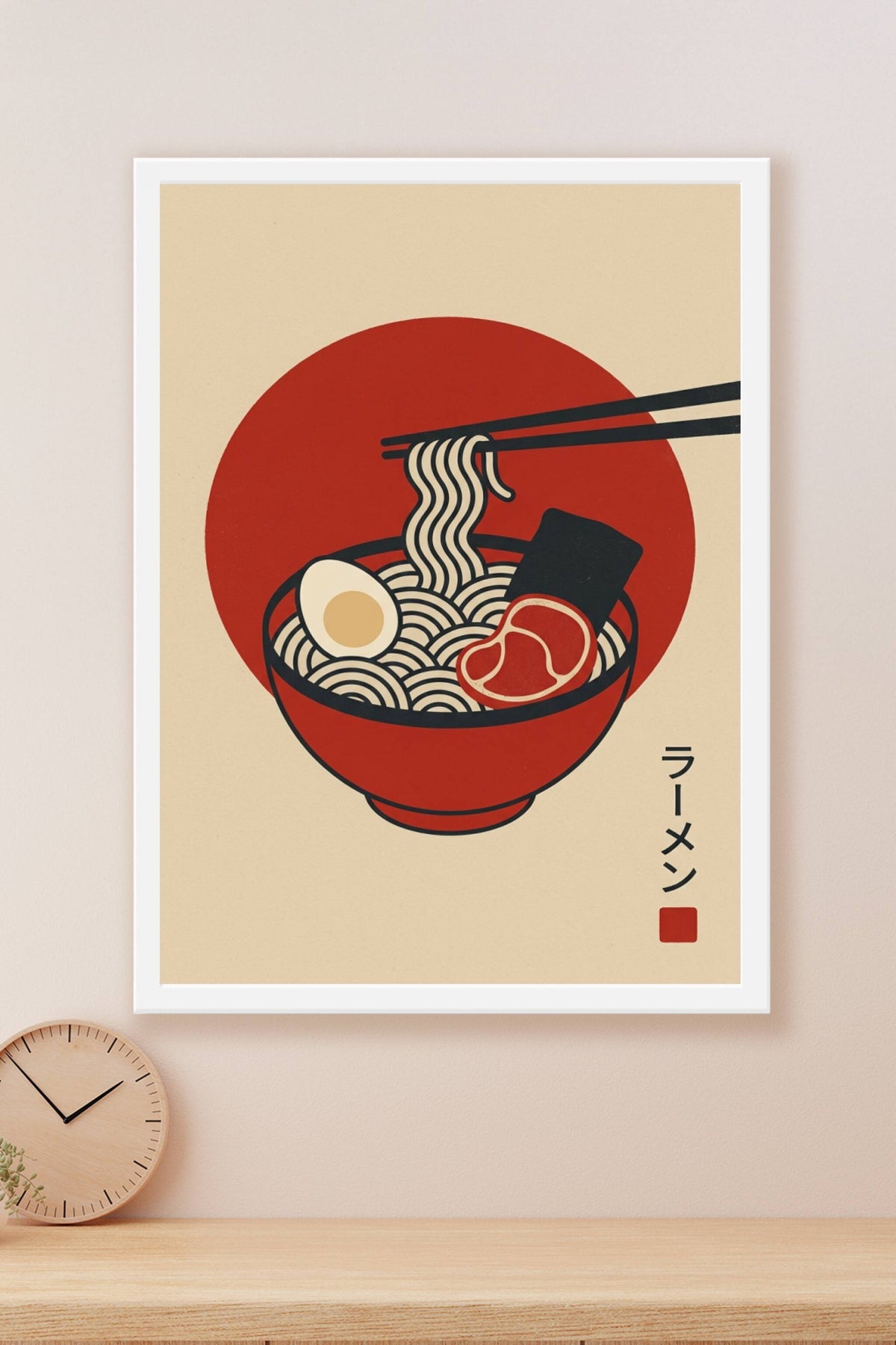 Affiche Ramen Japonais, poster cuisine nippone