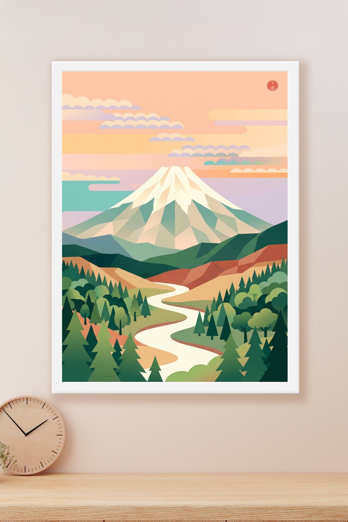 Affiche du Mont Fuji, poster montagnes du Japon