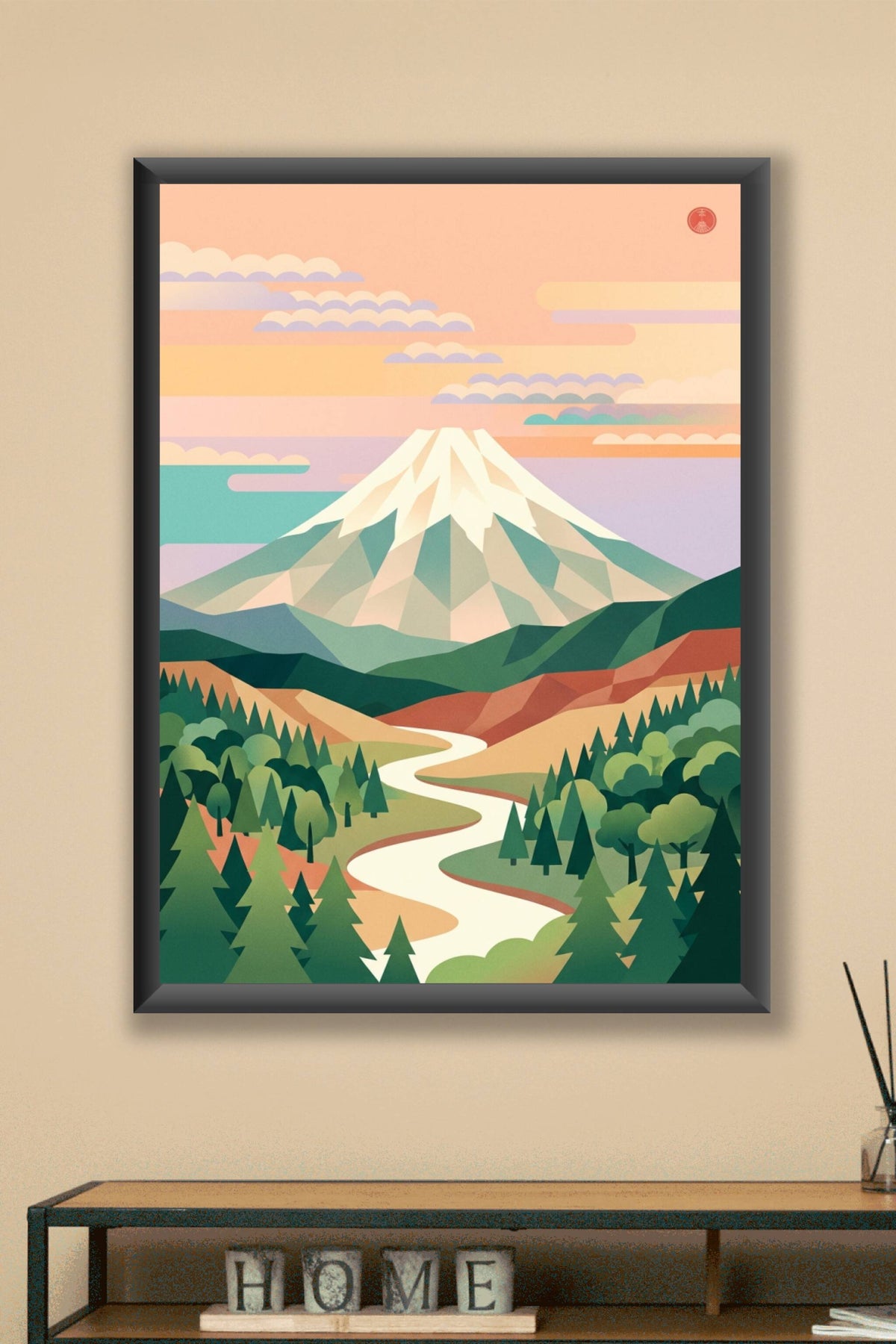 Affiche du Mont Fuji, poster montagnes du Japon