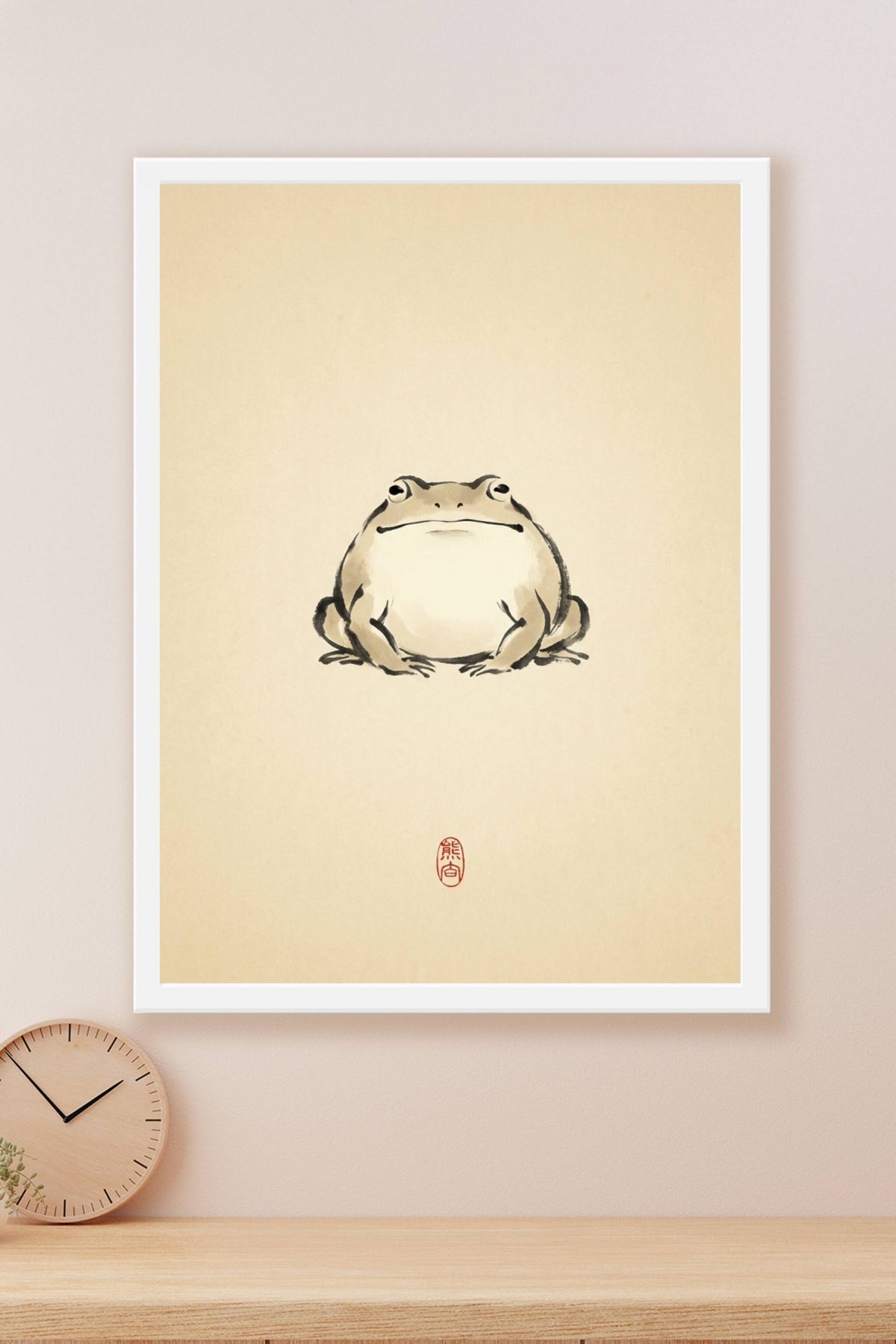 Affiche Grenouille Japonaise, poster art zen