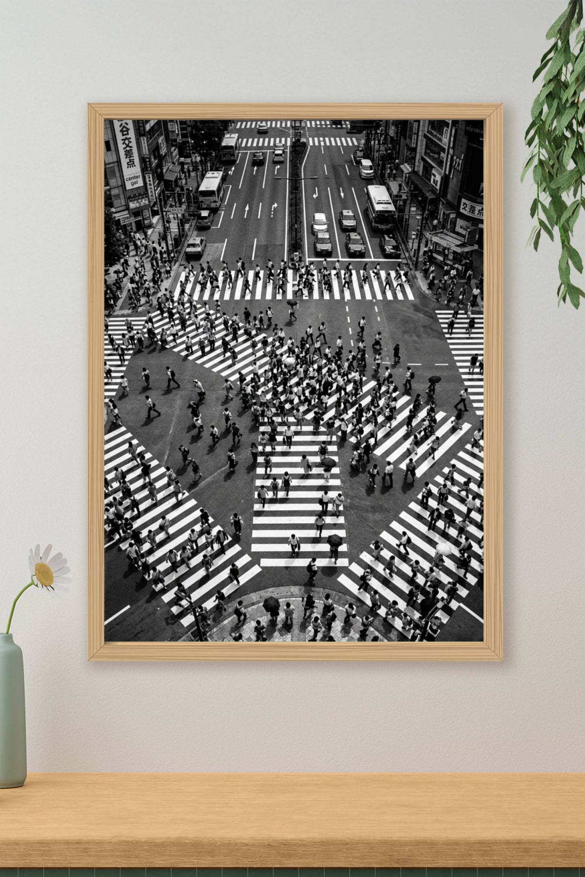Affiche de Tokyo, poster Shibuya noir et blanc