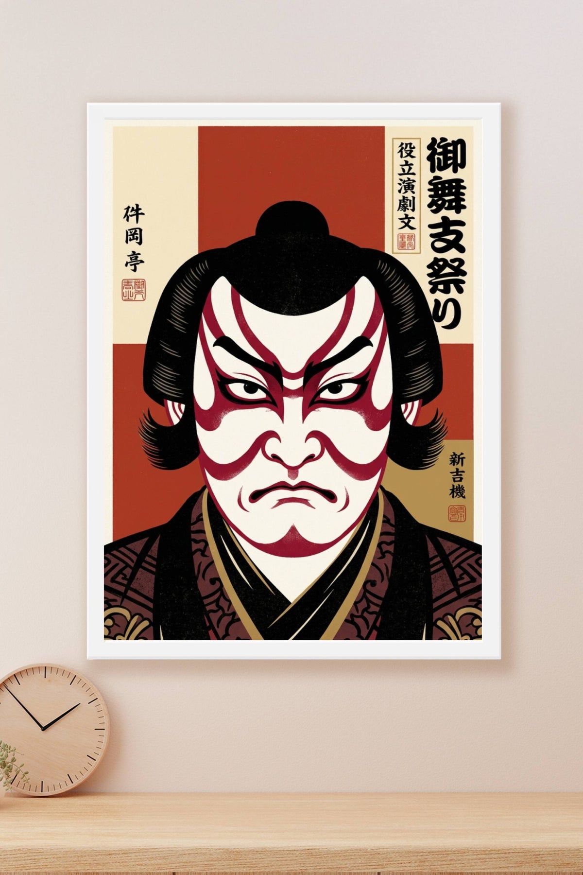 Affiche Acteur Kabuki, poster Japonais