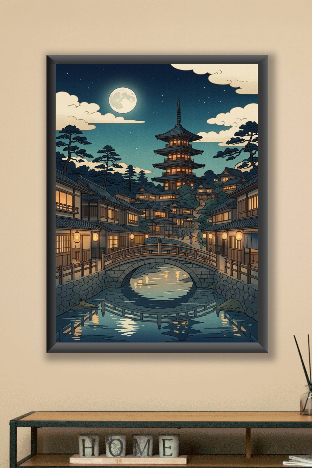 Affiche de Kyoto, poster pagode japonaise