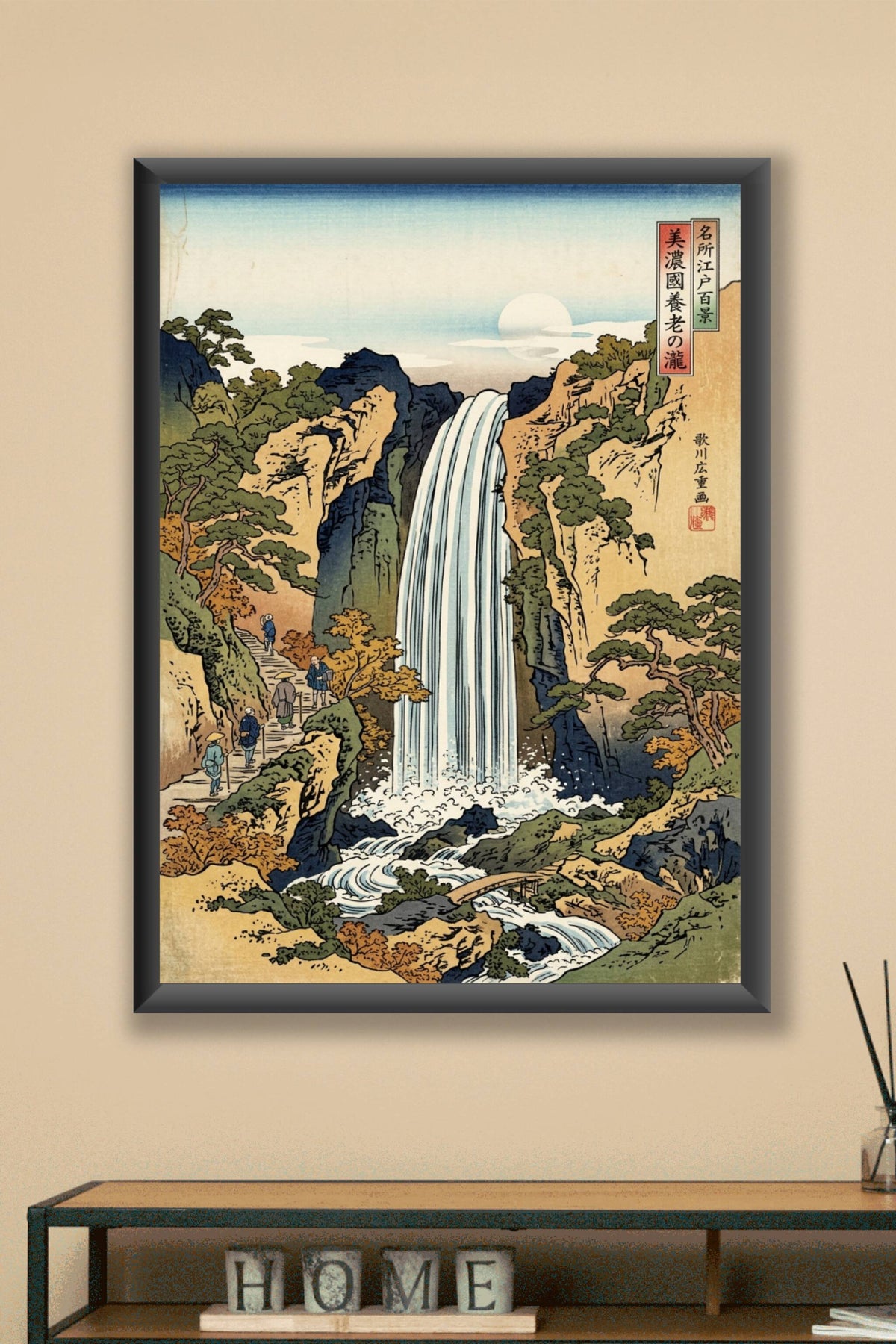 Affiche de la cascade de Yoro, poster Japonais