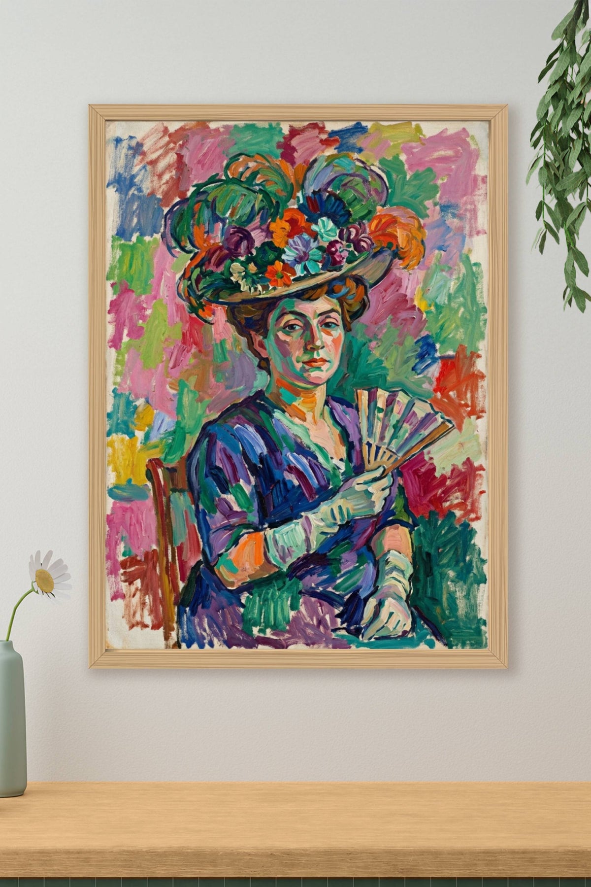 Affiche de la Femme au chapeau, poster art contemporain