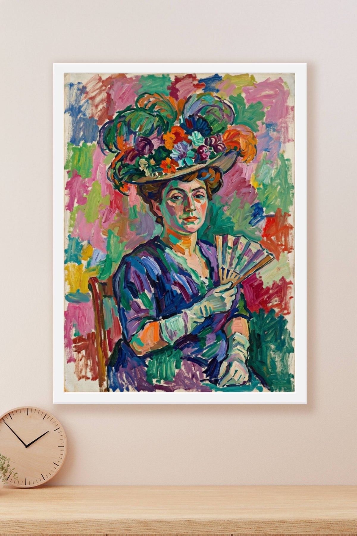 Affiche de la Femme au chapeau, poster art contemporain